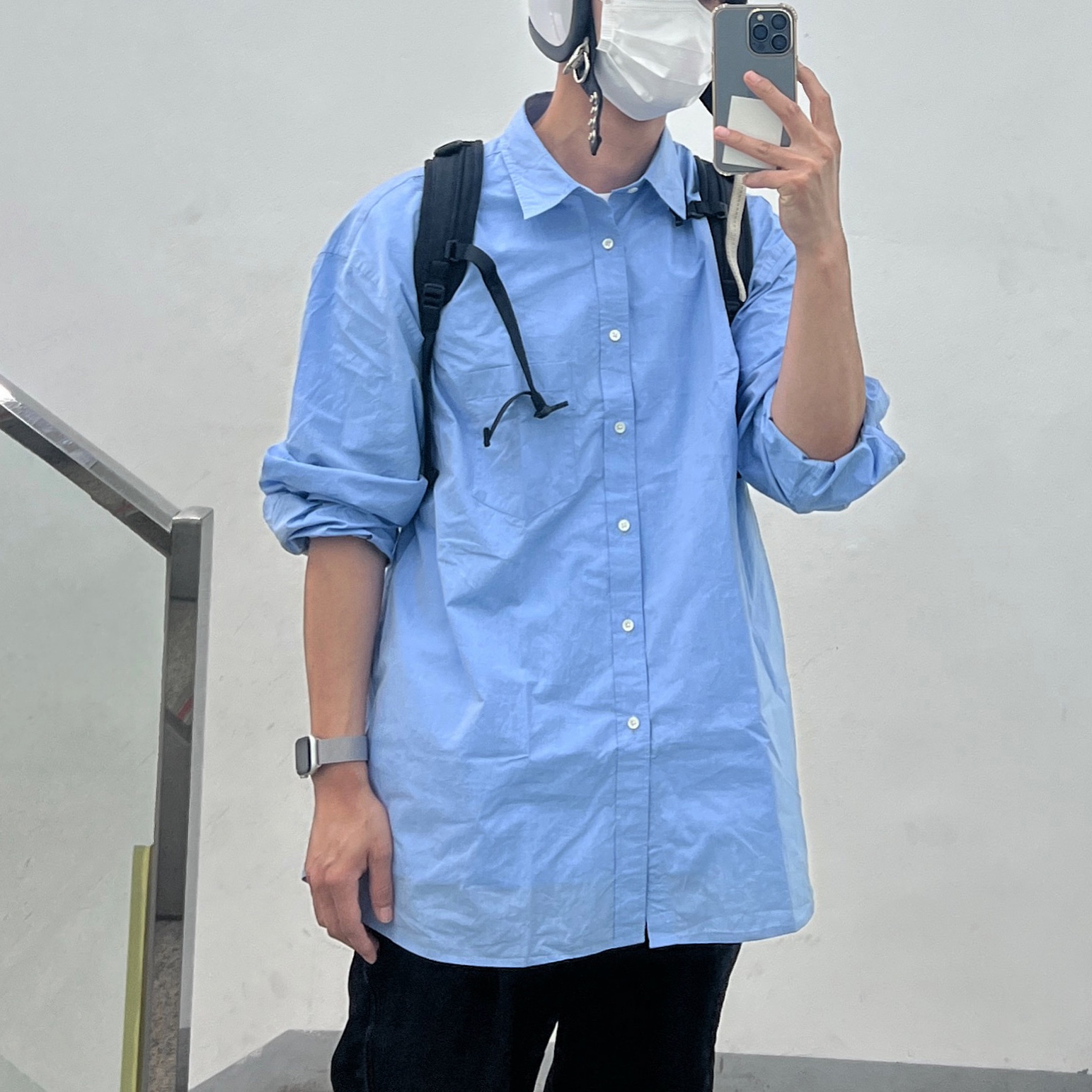 Pottery Comfort Shirt Giza Cotton 100/2 High Density Poplin Cloth Resilient Finish 착용 스타일