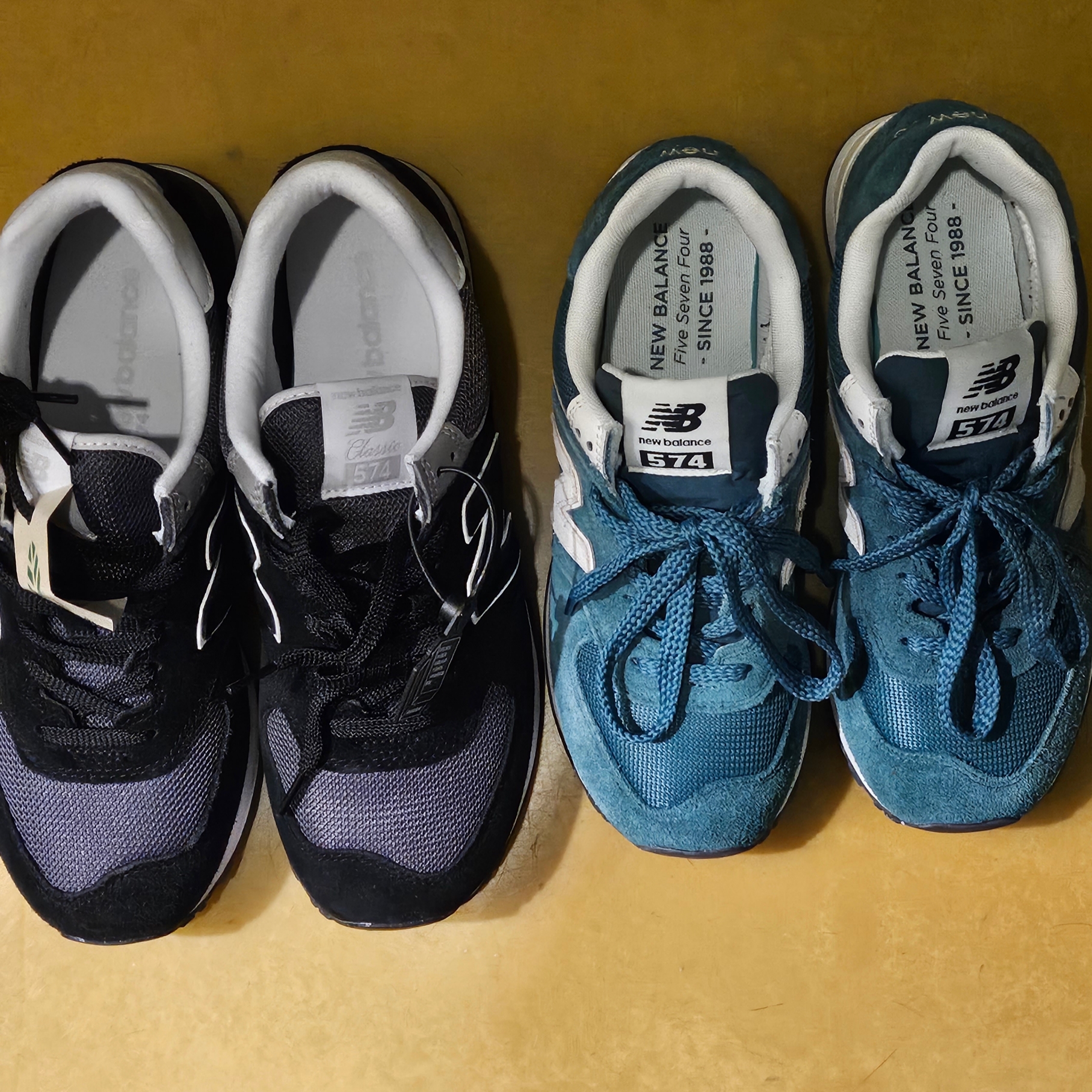 New Balance 574 Black Grey 착용 스타일