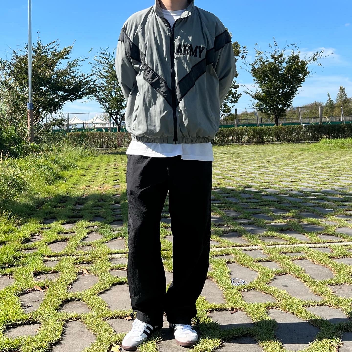 Adidas Samba Vegan White Black 착용 스타일