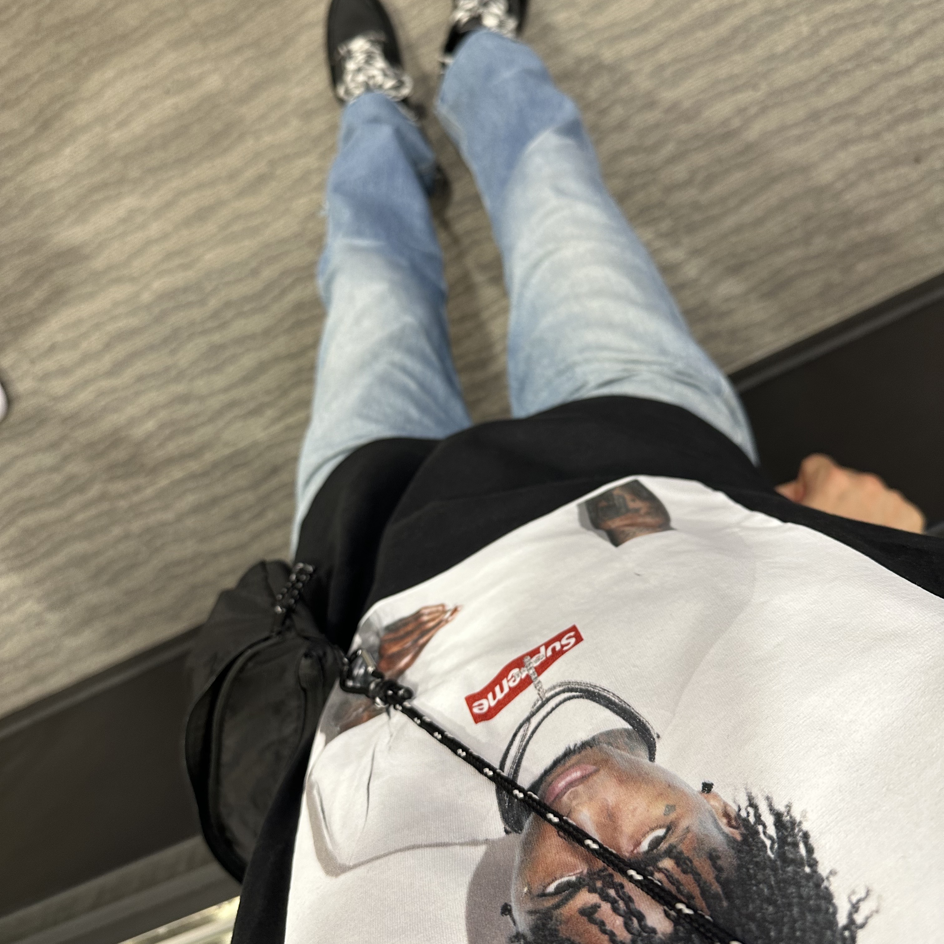 Supreme NBA Youngboy T-Shirt Black - 23FW 착용 스타일
