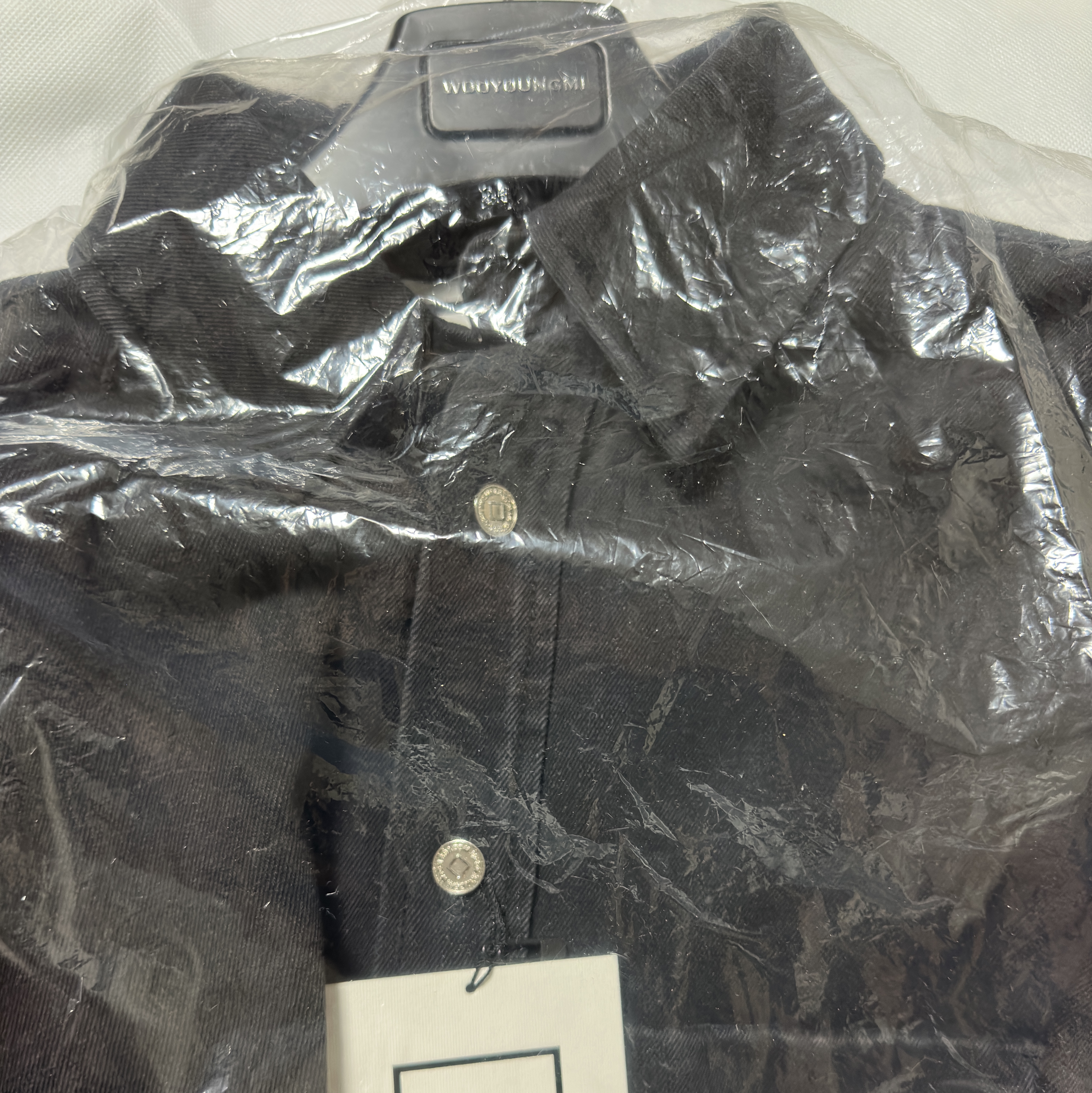 Wooyoungmi Denim Back Logo Shirt Black - 23SS 착용 스타일 - 3