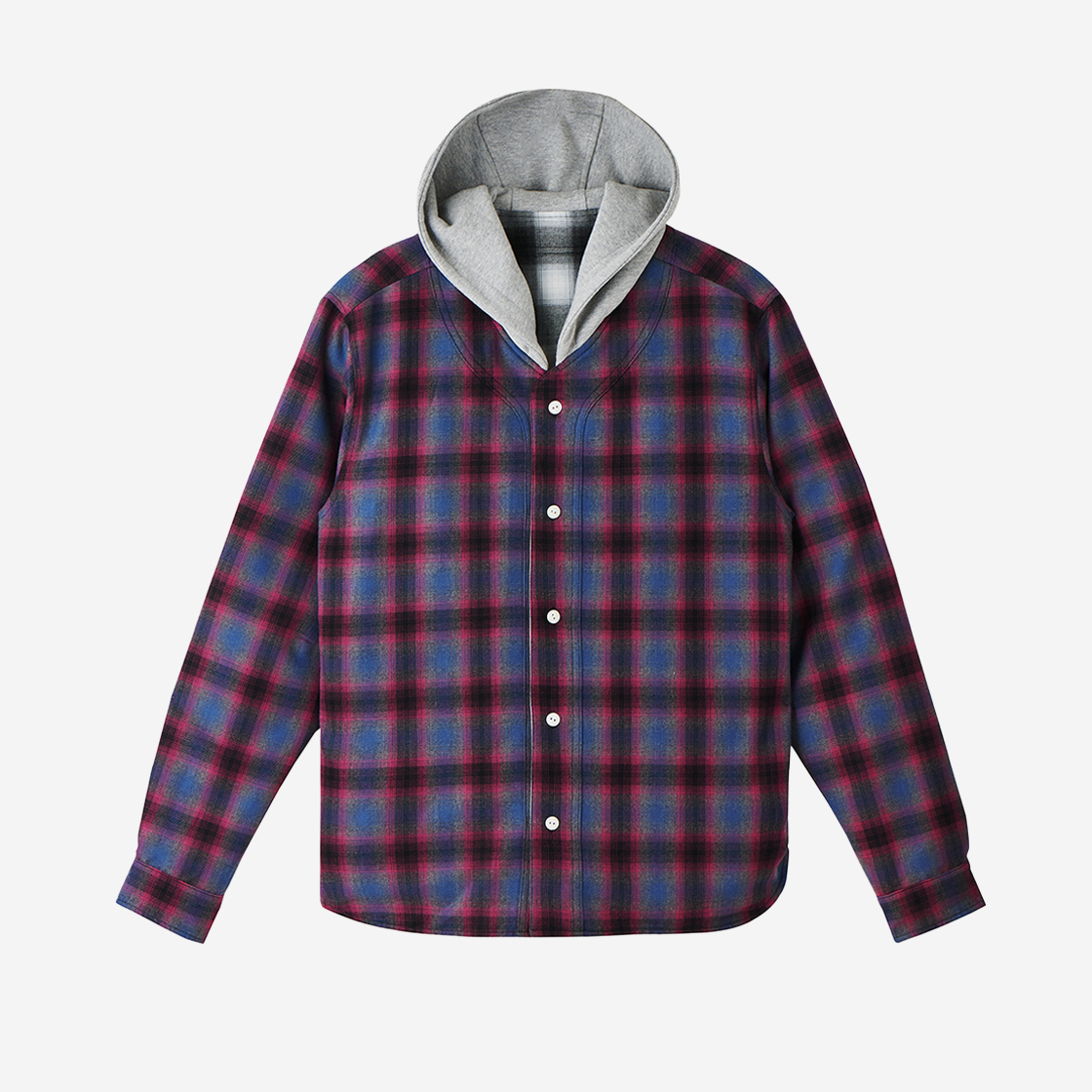 사파리스팟 코티지 리버시블 후디 셔켓 블랙 퍼플(Safarispot Cottage Reversible Hoodie Shirket Black Purple) - 3