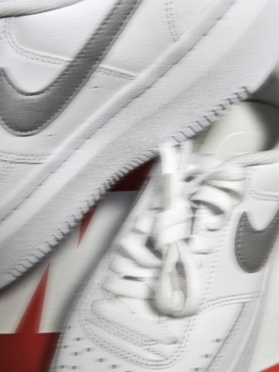 (W) Nike Court Vision Alta LTR White Metallic Platinum 착용 스타일
