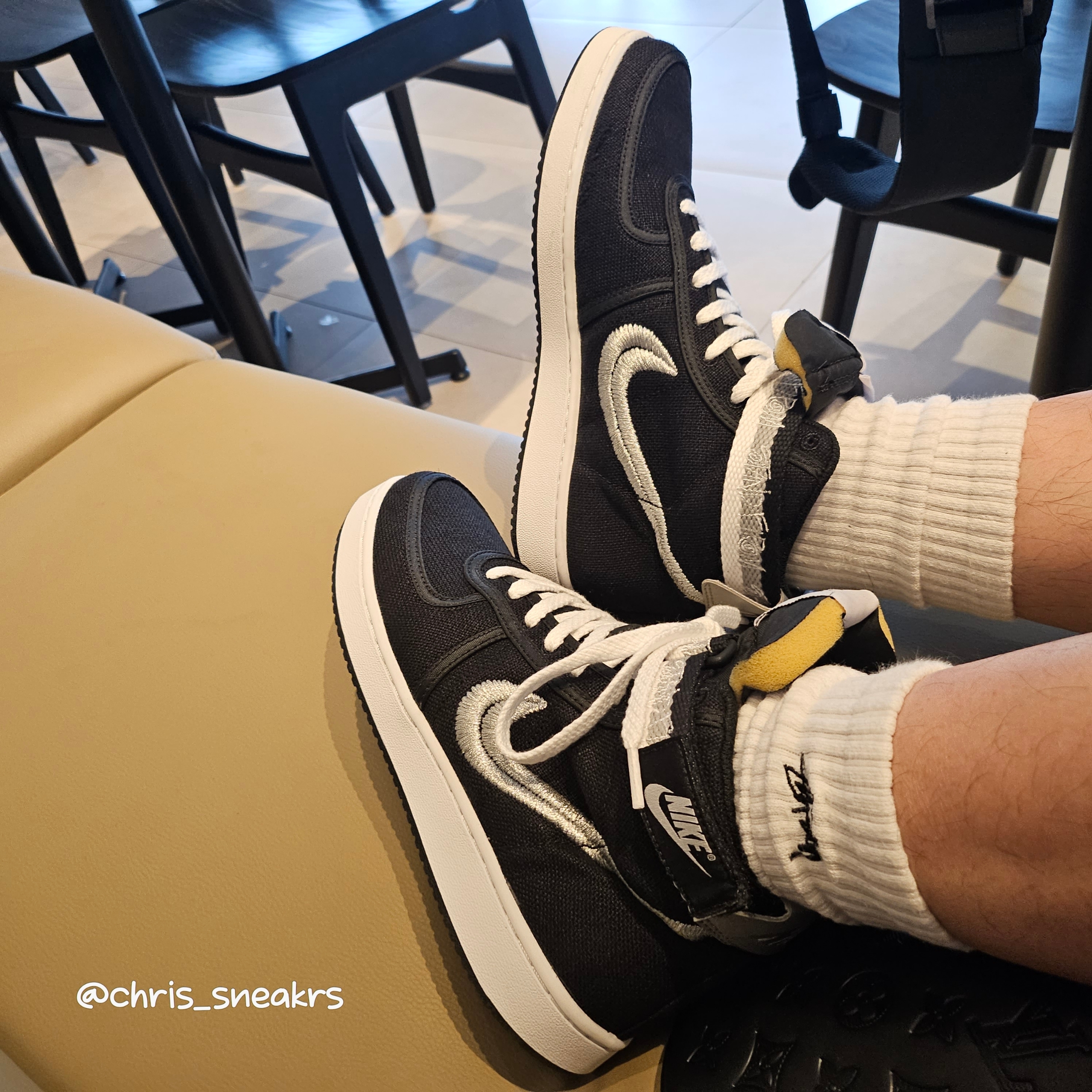 Nike x Stussy Vandal High Black 착용 스타일 - 3