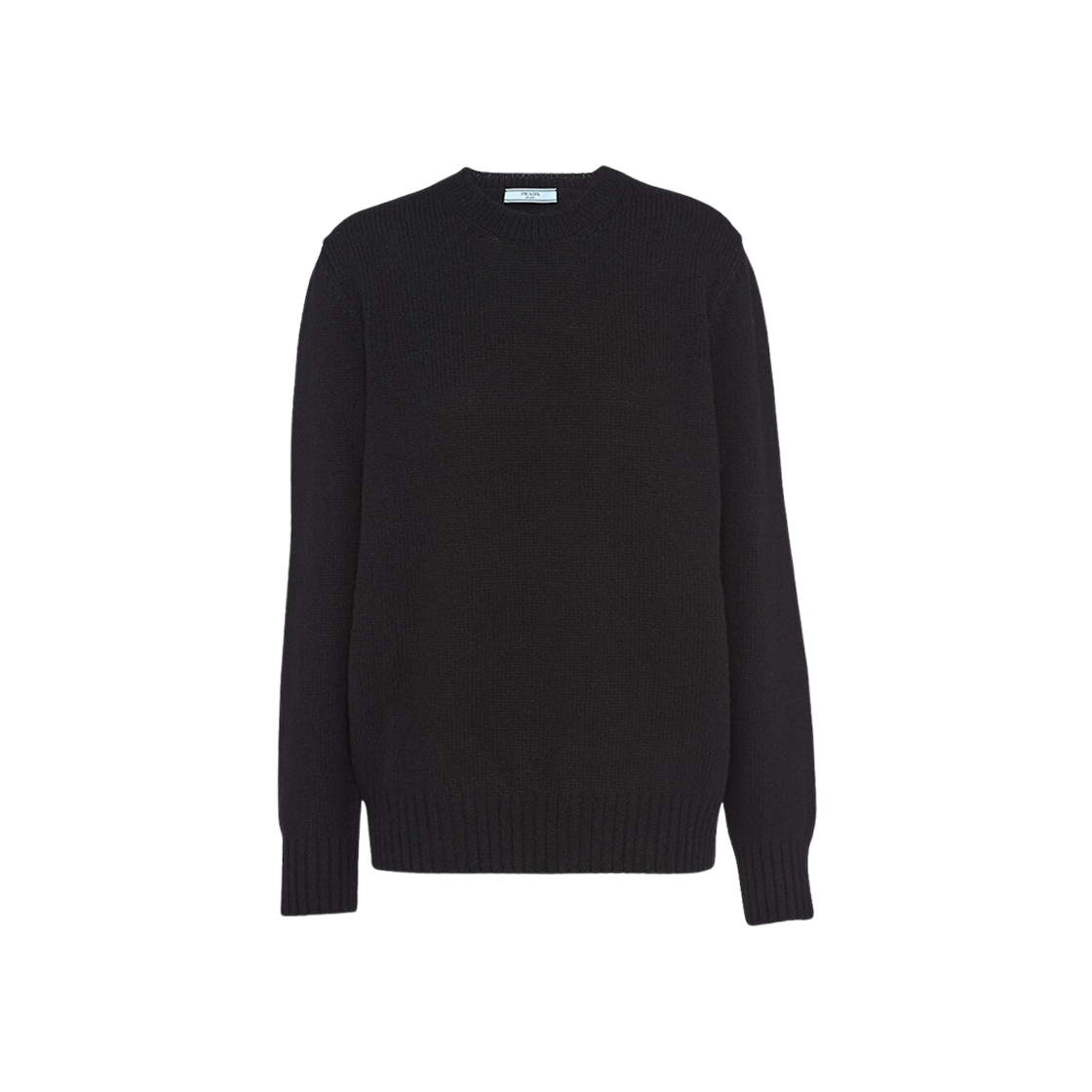 (W) Prada Wool Cashmere Crew-Neck Sweater Black 상세 이미지 1