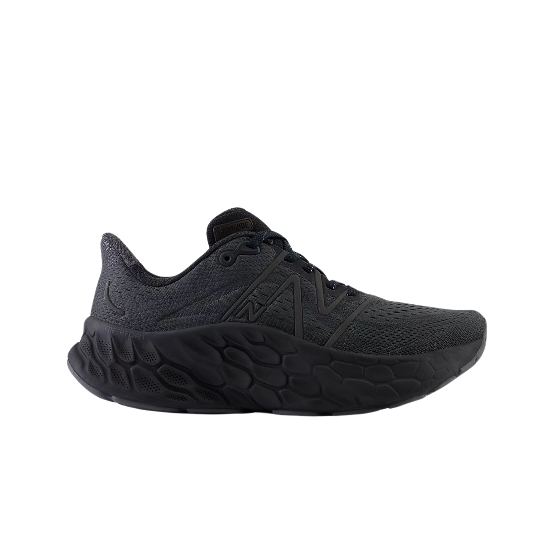 (W) 뉴발란스 프레쉬 폼 X 모어 v4 트리플 블랙 - D 와이드((W) New Balance Fresh Foam X More v4 Triple Black - D Wide)