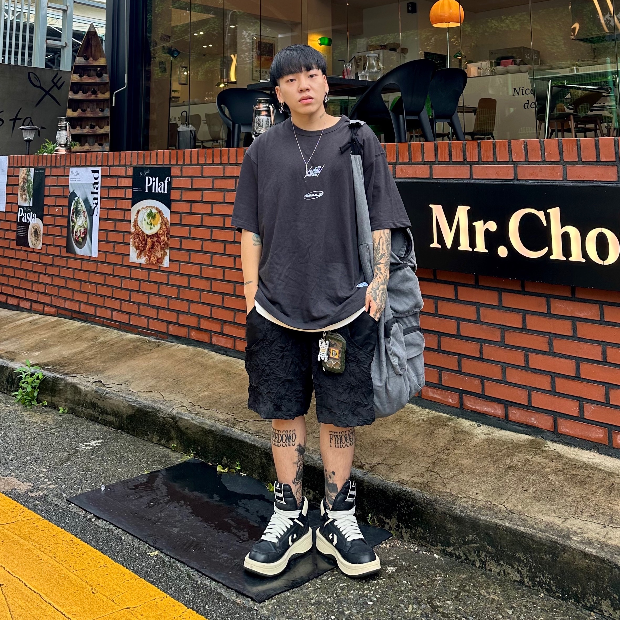 Converse x Drkshdw Turbowpn Black Cream 착용 스타일 - 3