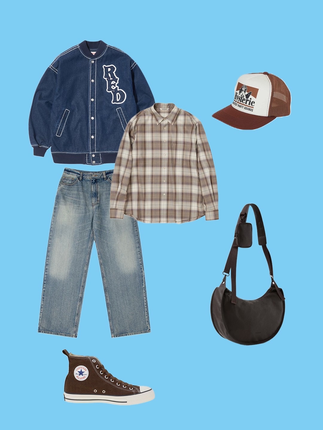 AMI de Coeur T-Shirt White, Lemaire Minimal Western Belt Cow Leather Black 착용 스타일 - 3