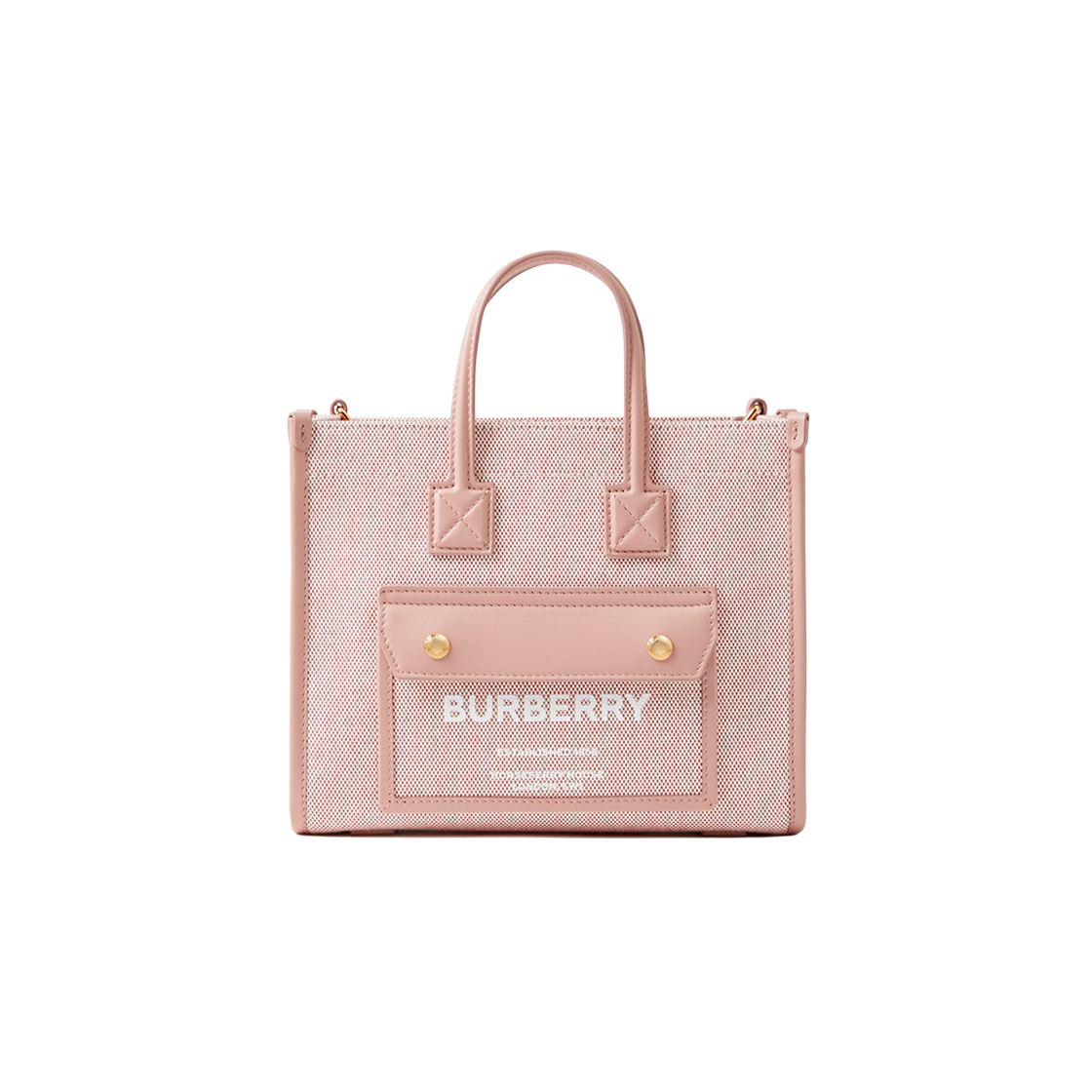 Burberry Mini Freya Tote Bright Red Dusky Pink 상세 이미지 1