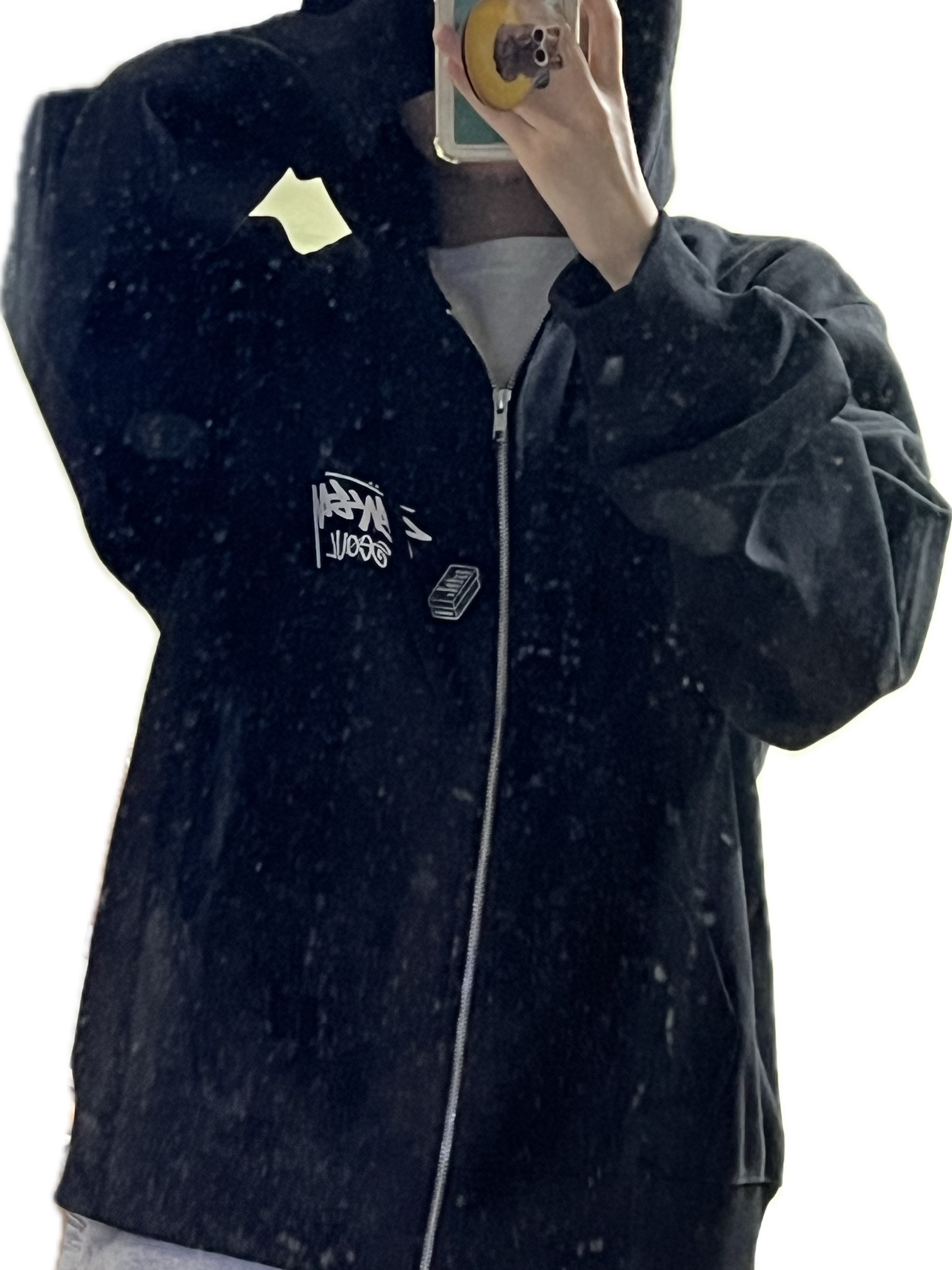 Stussy Stock Seoul Zip Hood Black 2023 착용 스타일 - 1