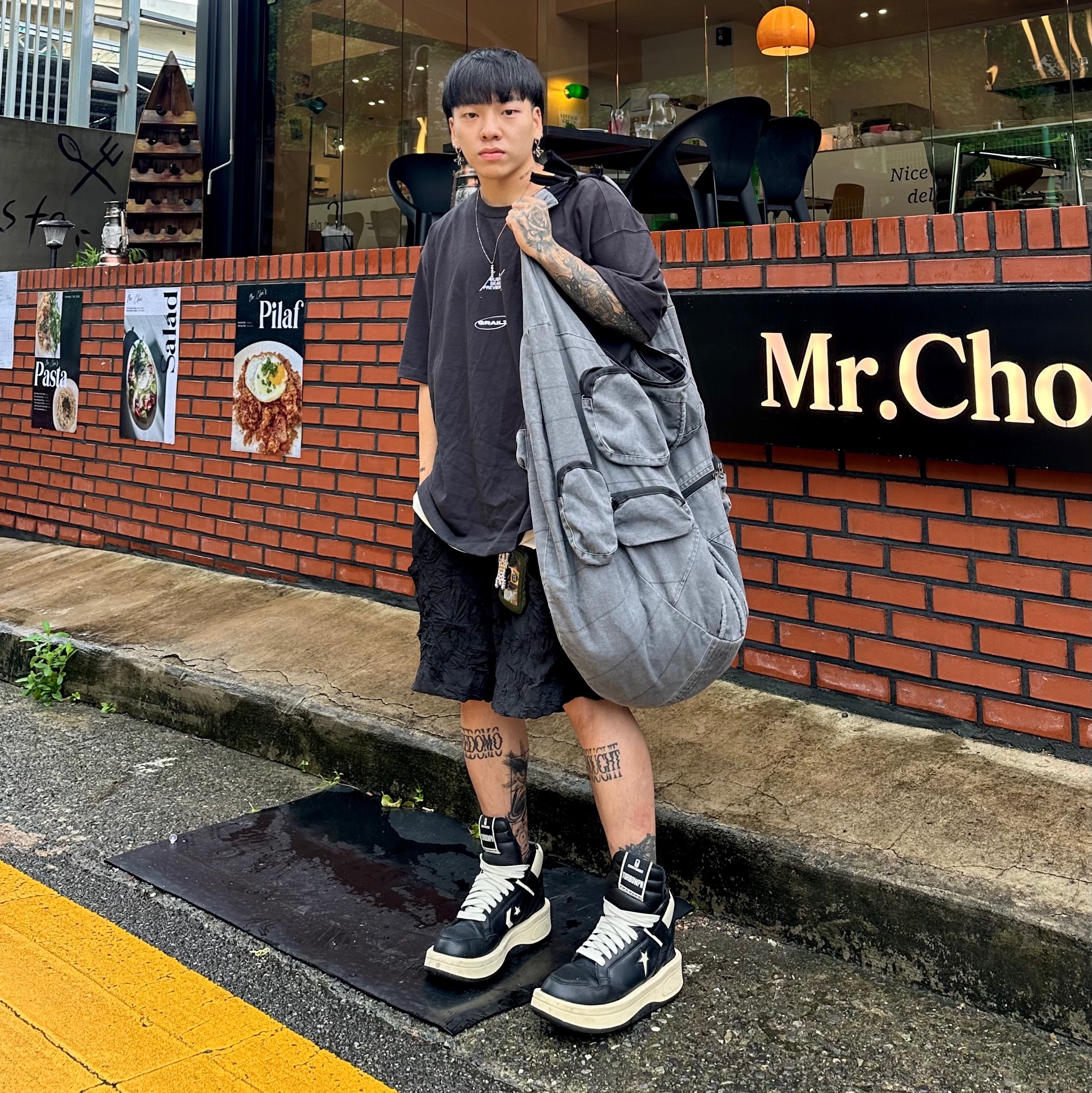 Converse x Drkshdw Turbowpn Black Cream 착용 스타일 - 1