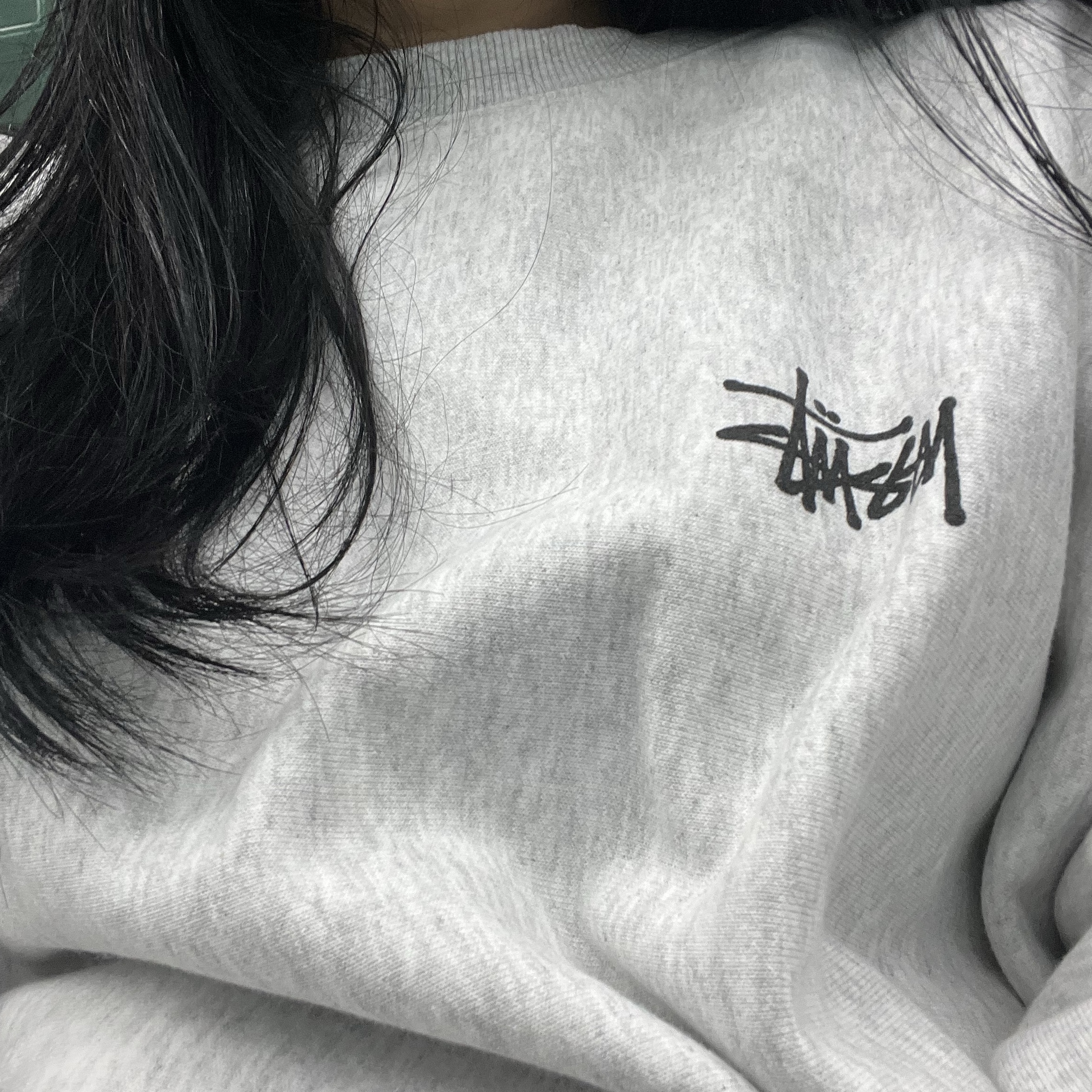 Stussy Basic Stussy Crew Ash Heather 2023 착용 스타일