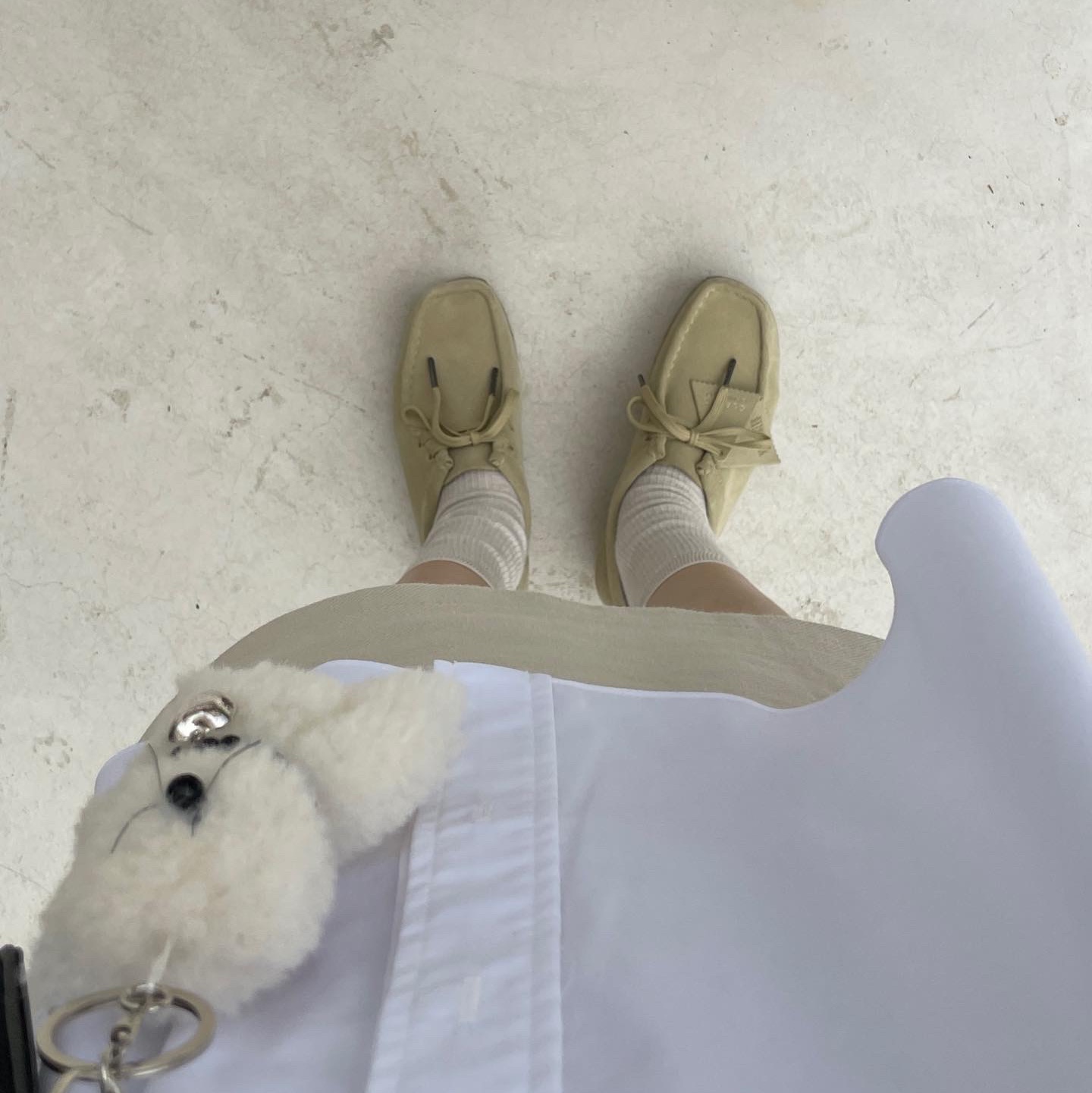 (W) Clarks Wallabee Maple Suede 착용 스타일 - 2