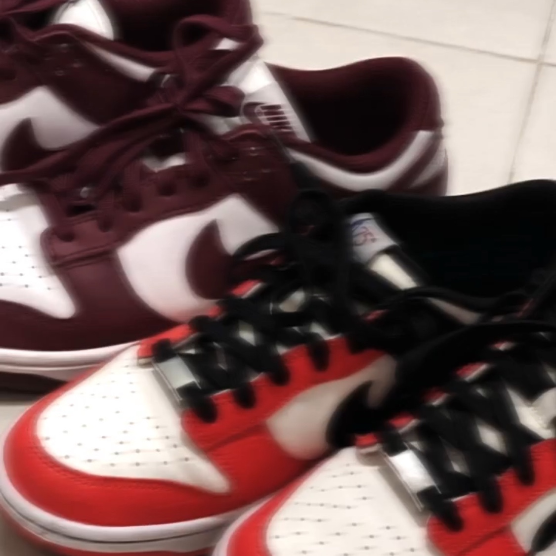 Nike Dunk Low Retro Gym Red, Nike Dunk Low Pro Premium Medium Curry 착용 스타일