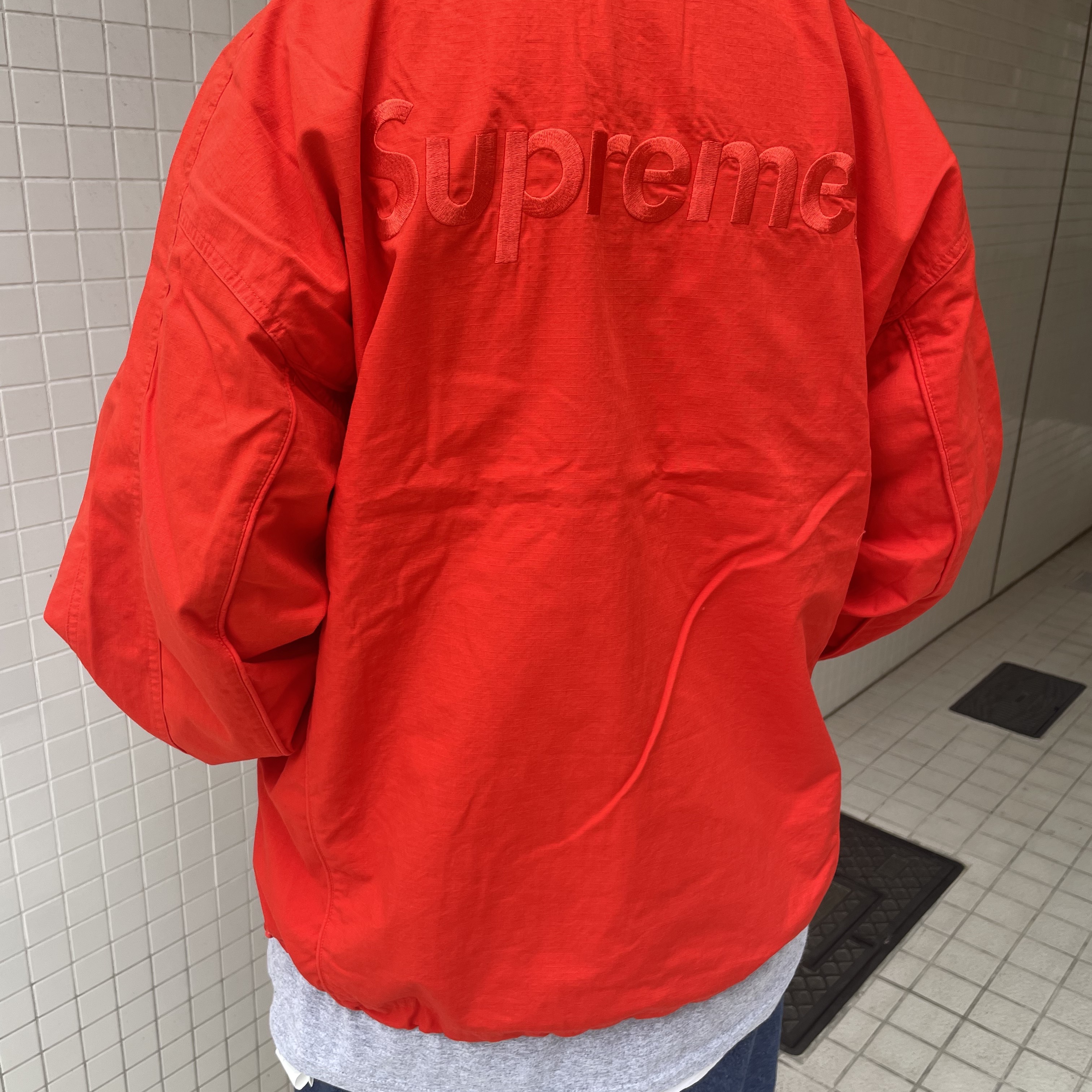 Supreme x Umbro Cotton Ripstop Track Jacket Red - 23FW 착용 스타일 - 2