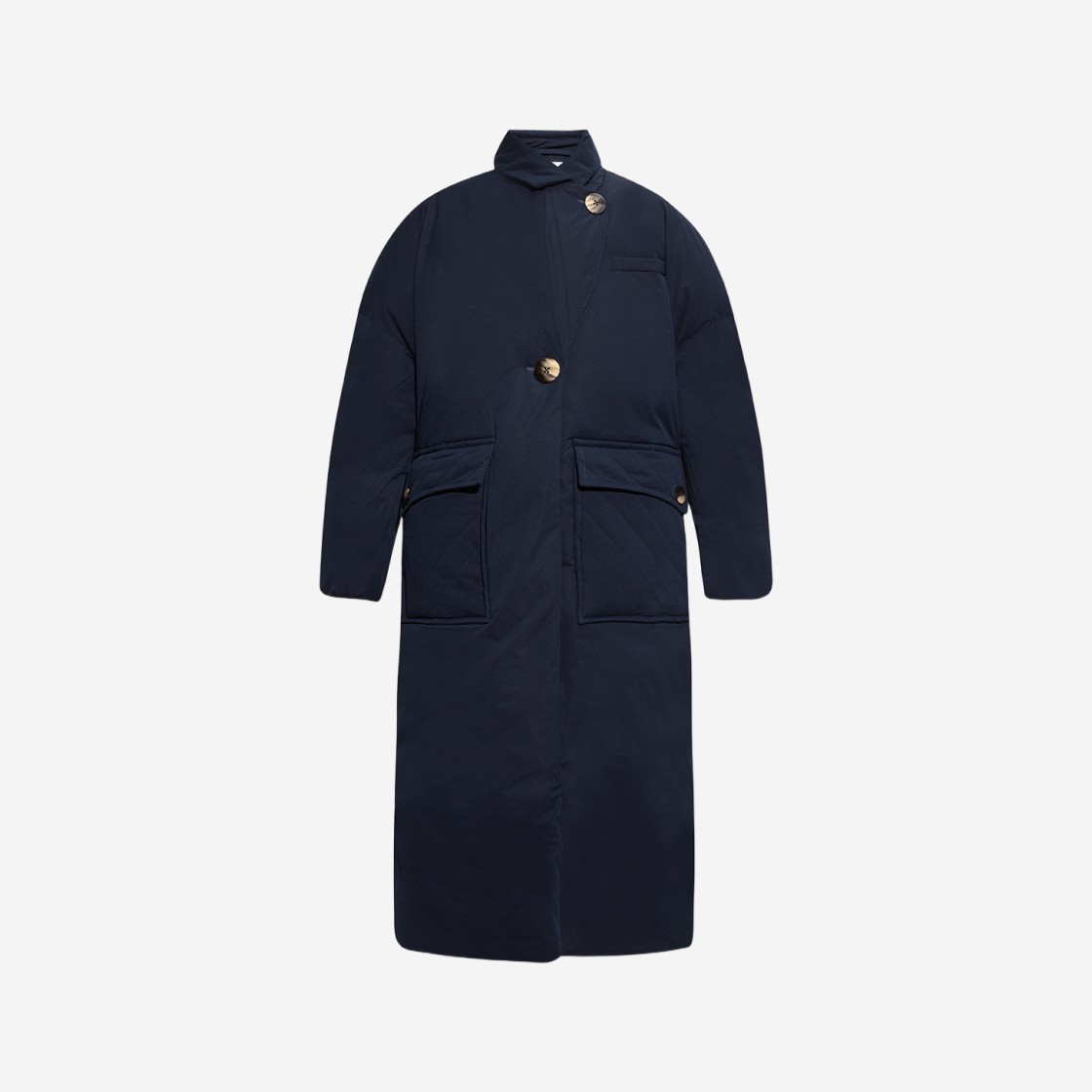 (W) Ganni Oversized Technical Coat Sky Captain 상세 이미지 1