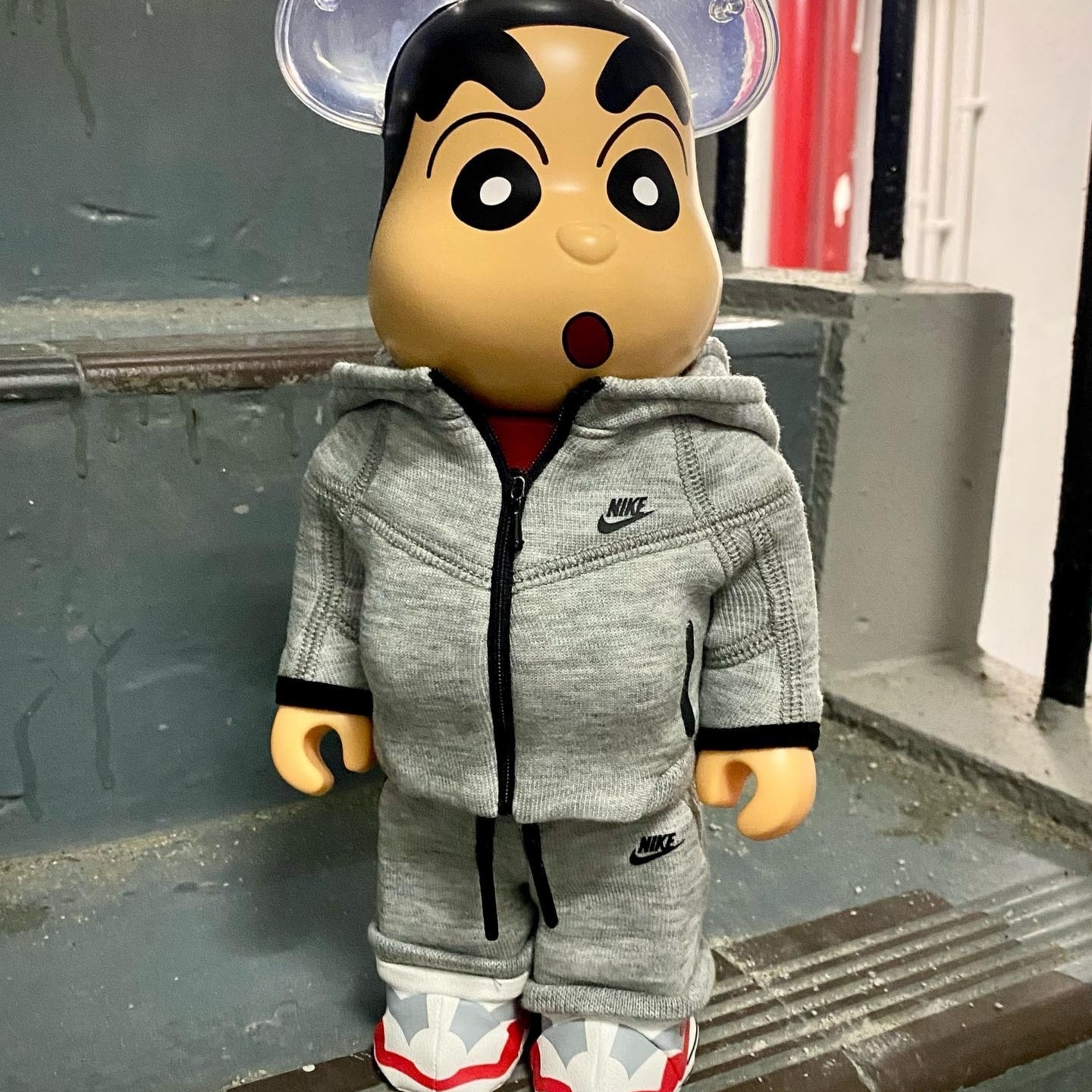 Bearbrick x Nike Tech Fleece N98 100% & 400& Set 착용 스타일 - 1
