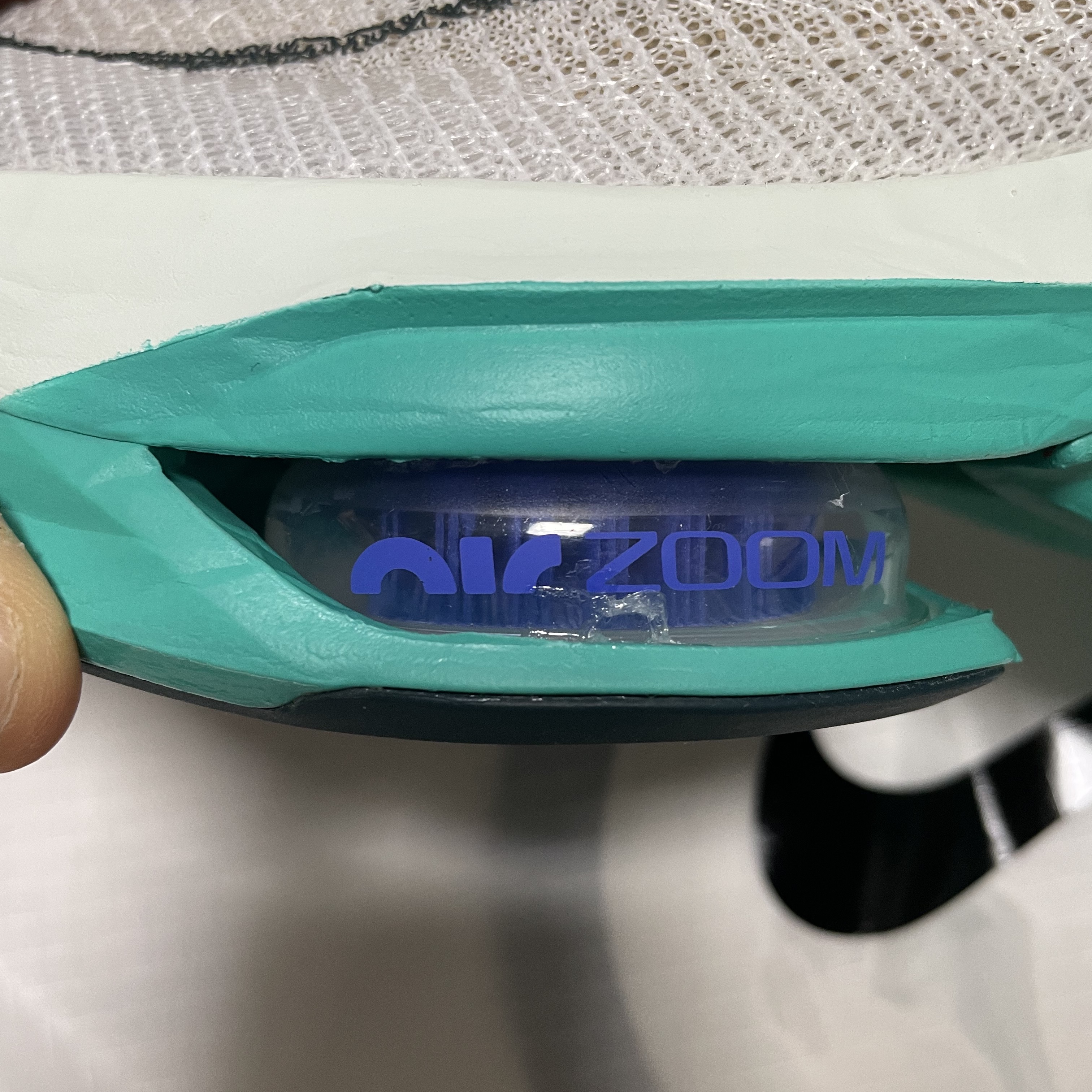 Nike Air Zoom Alphafly Next% 2 White Clear Jade 착용 스타일 - 2