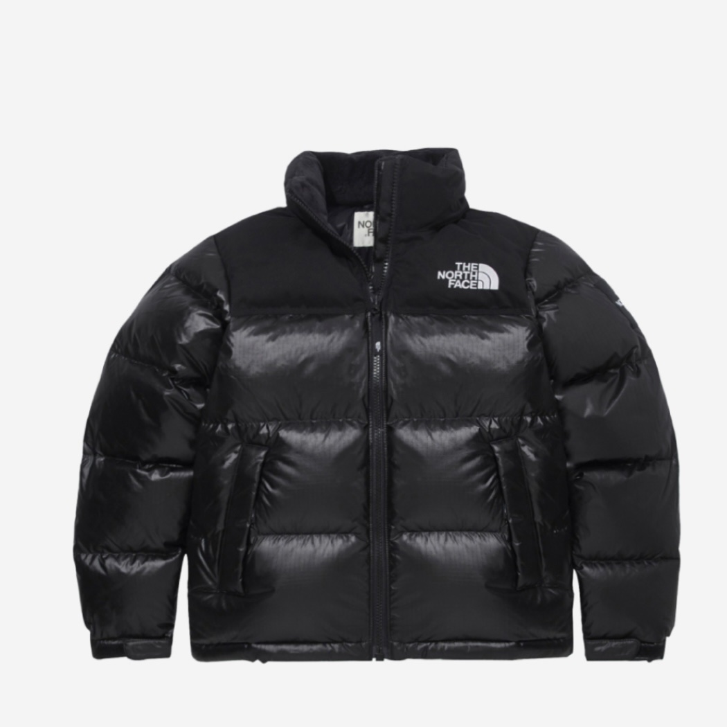The North Face 1996 Eco Nuptse Jacket Black, (W) The North Face White Label Novelty Nuptse Down Jacket Black 착용 스타일 - 5
