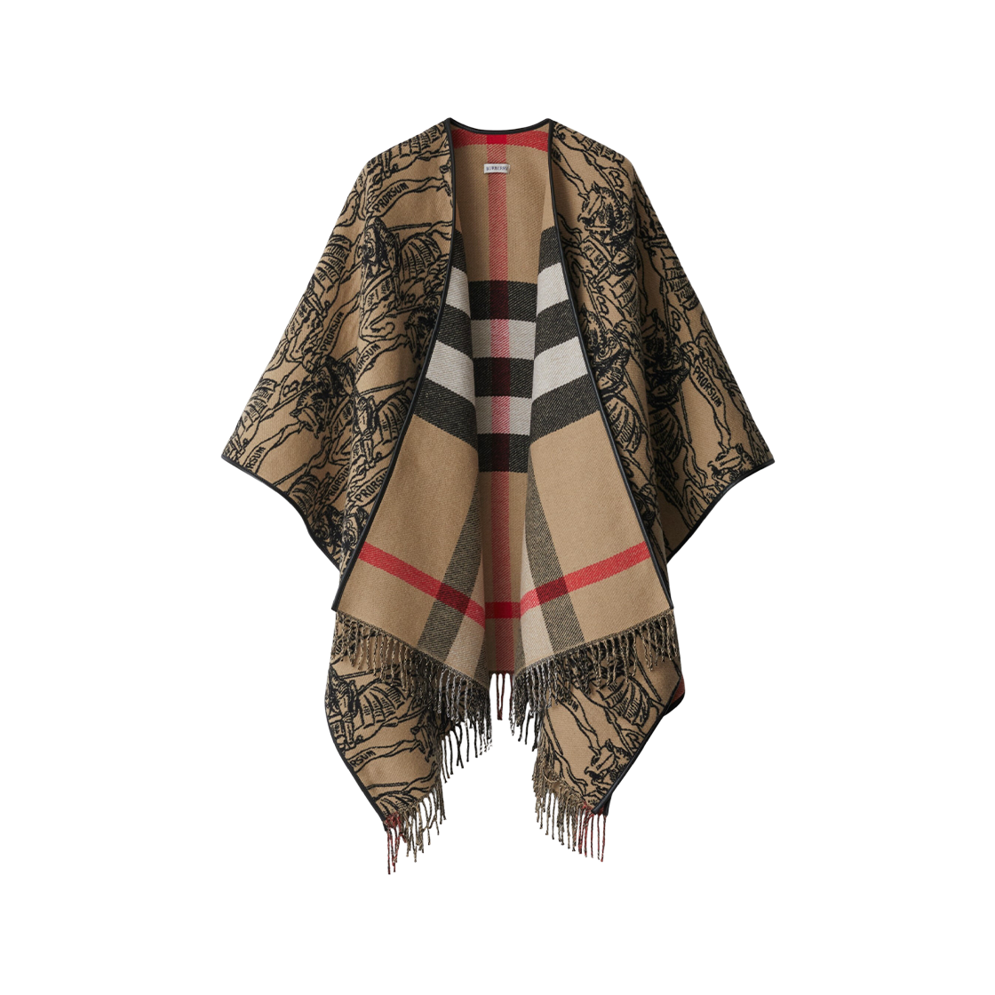 Burberry EKD Wool Cape Archive Beige 상세 이미지 1