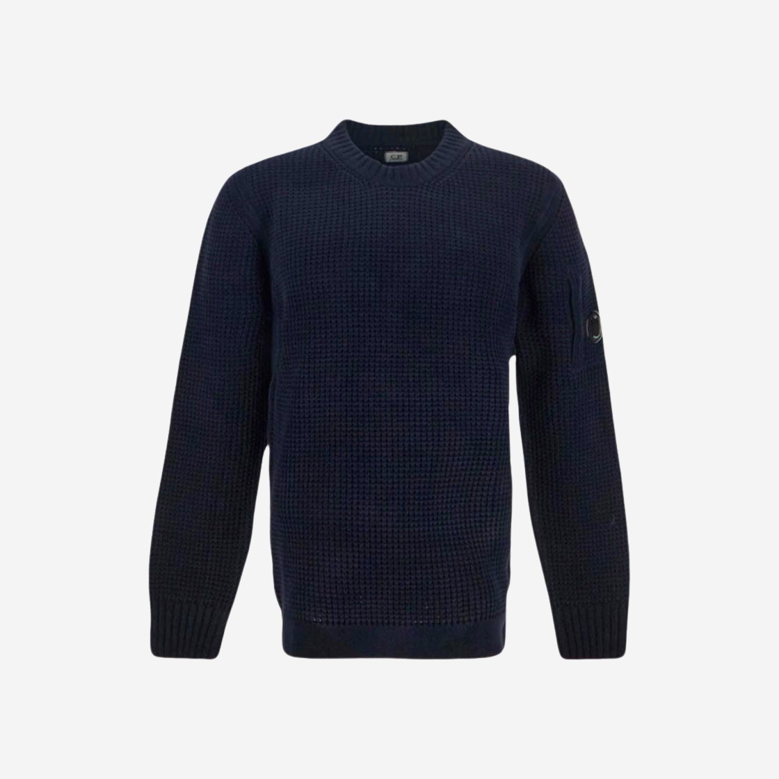 C.P. Company Chenille Cotton Crewneck Knit Total Eclipse Blue - 22FW 상세 이미지 1