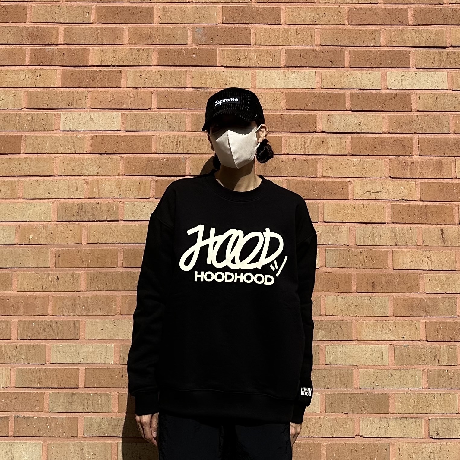 Supreme 2-Tone Corduroy Camp Cap Black - 23SS, Adidas Spezial Handball Core Black 착용 스타일 - 4