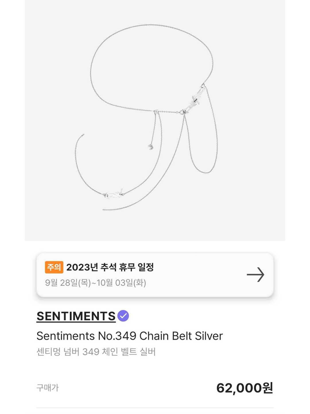 Sentiments No.339 Chain Belt Silver, Sentiments No.349 Chain Belt Silver 착용 스타일 - 5