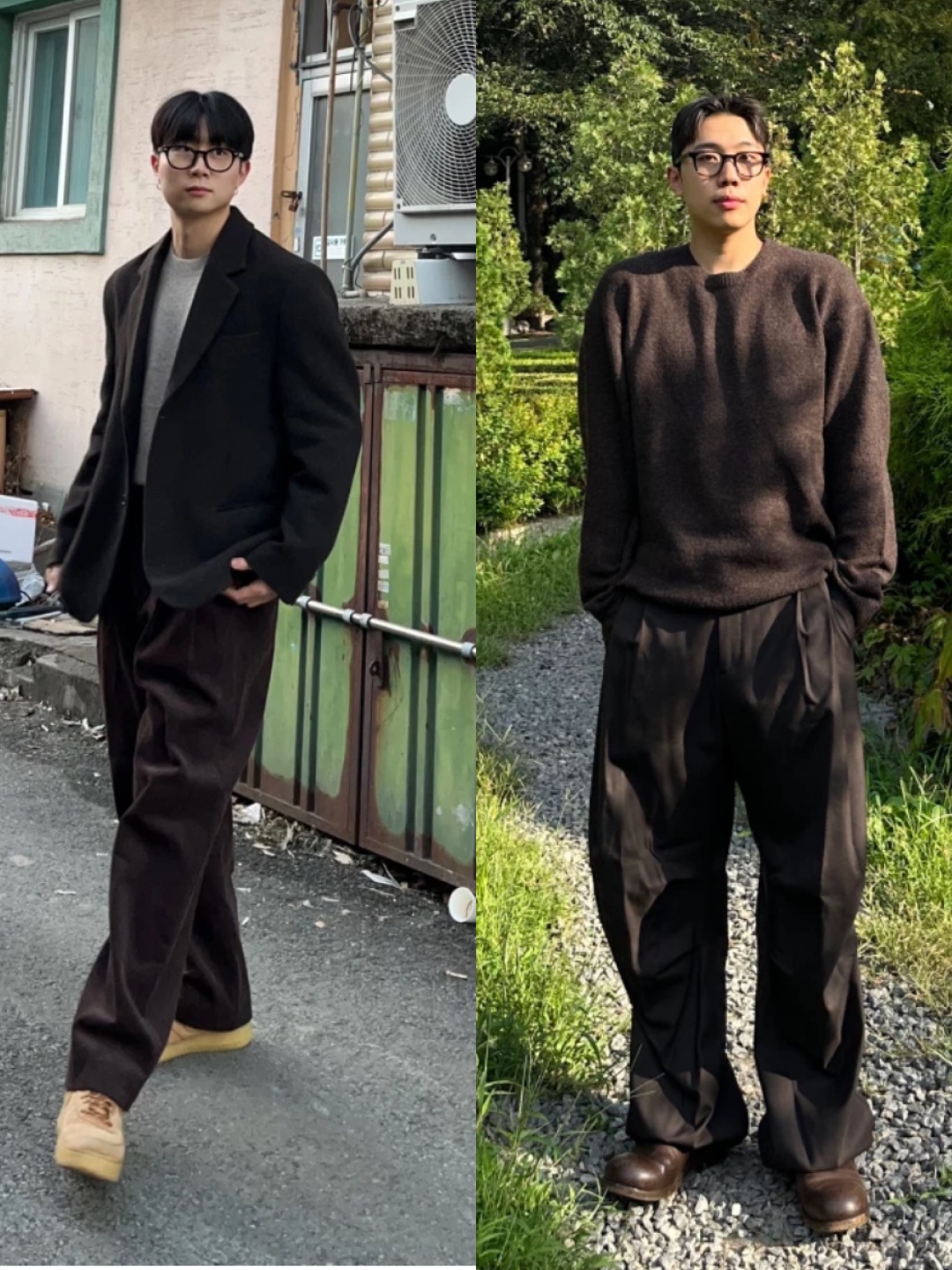 Gentle Monster Volta 01 Black, Gentle Monster x Maison Margiela MM010 Clear Black 착용 스타일 - 3