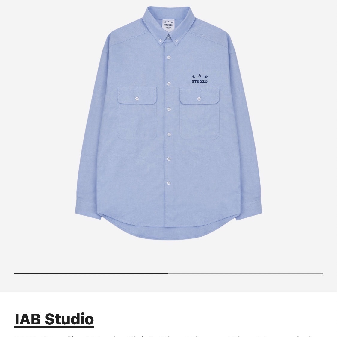 IAB Studio Work Shirt Sky Blue - The Hyundai Seoul Exclusive, Wooyoungmi Cotton Back Logo Shirt White - 23SS 착용 스타일 - 5