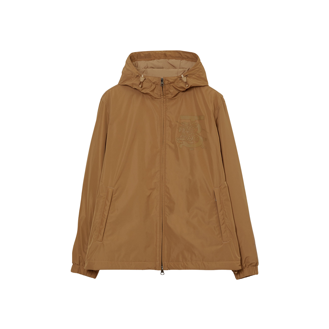 Burberry Monogram EKD Shape-Memory Taffeta Hooded Jacket Camel 상세 이미지 1