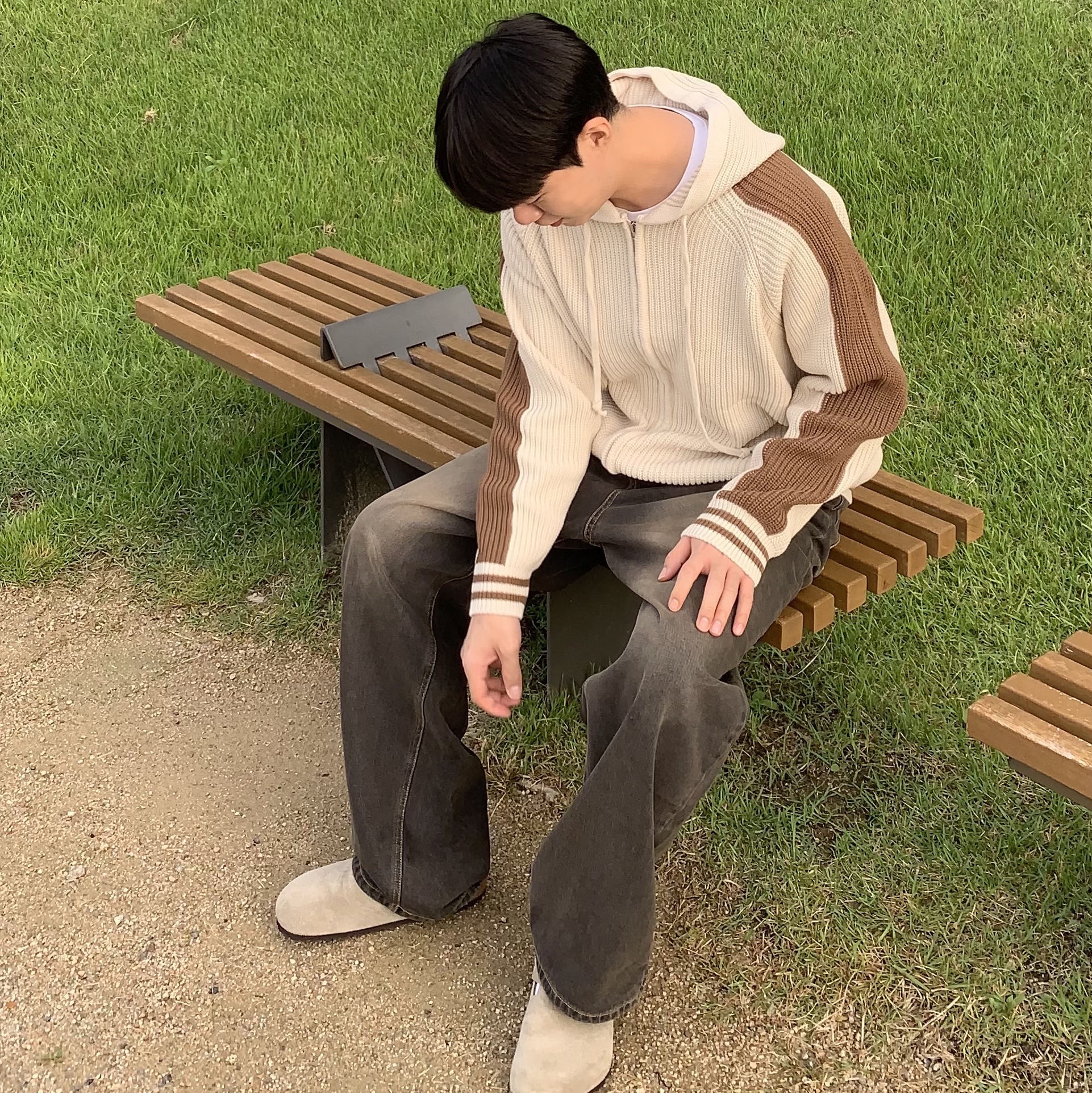 Birkenstock Boston Soft Footbed Taupe - Regular 착용 스타일 - 5