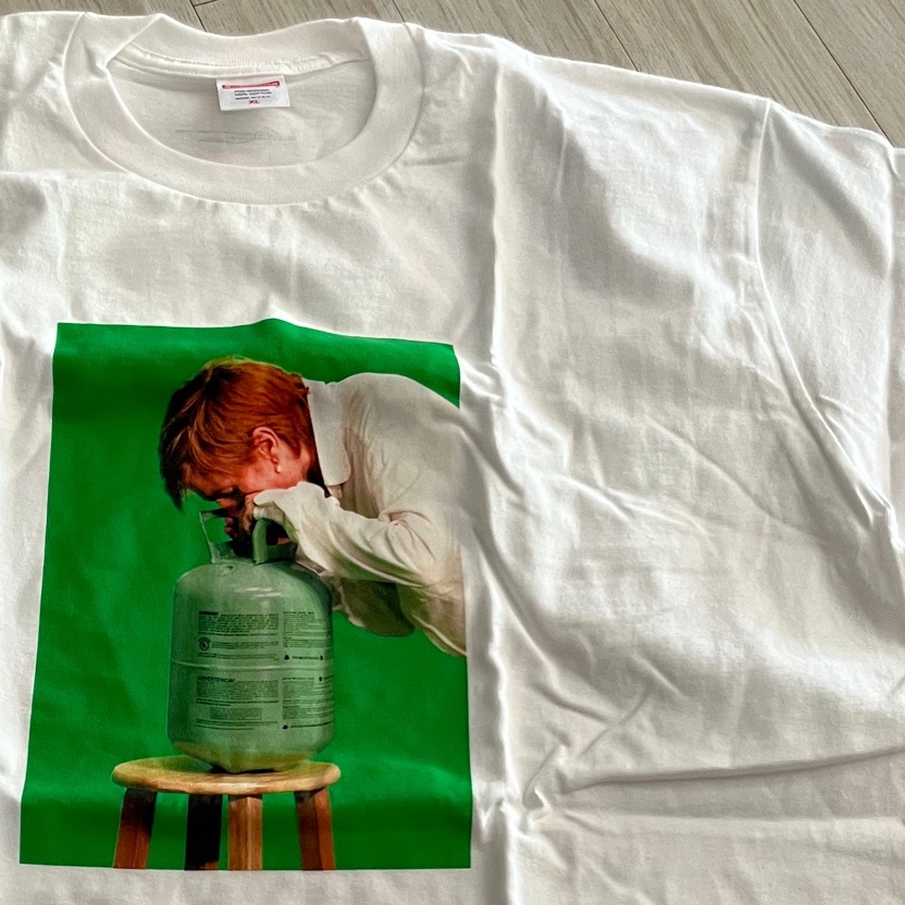 Supreme Mark Leckey Greenscreen T-Shirt White - 23FW 착용 스타일 - 2