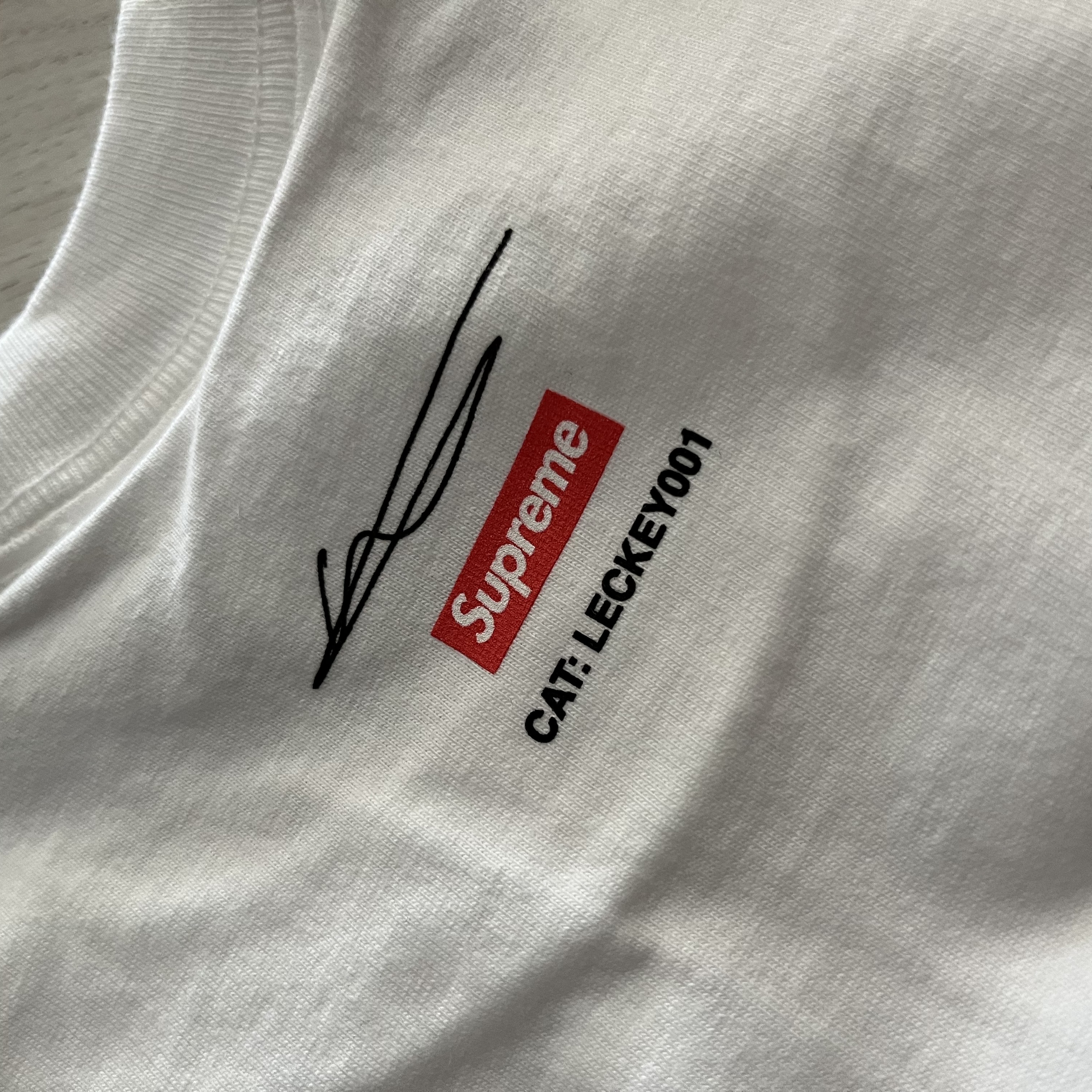 Supreme Mark Leckey Greenscreen T-Shirt White - 23FW 착용 스타일 - 1