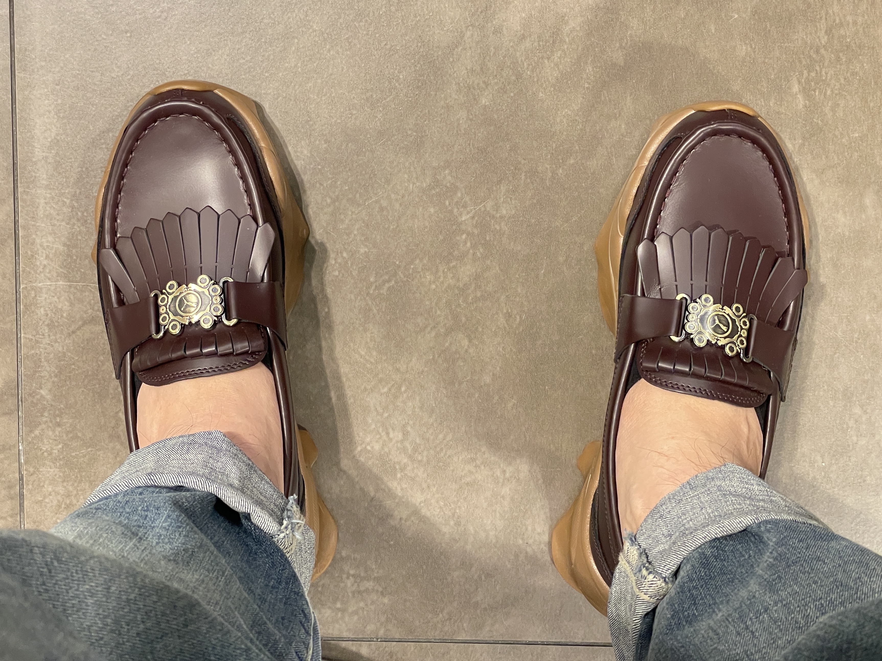 Puma x Palomo Nitefox Leather Loafer Frosted Ivory, Puma x Palomo Nitefox Suede Loafer Teak 착용 스타일 - 5