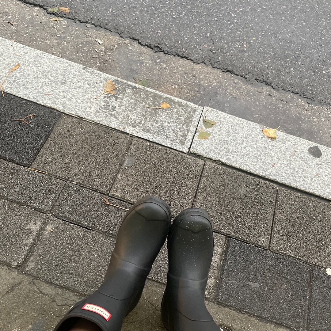 (W) Hunter Original Short Rain Boots Black 착용 스타일