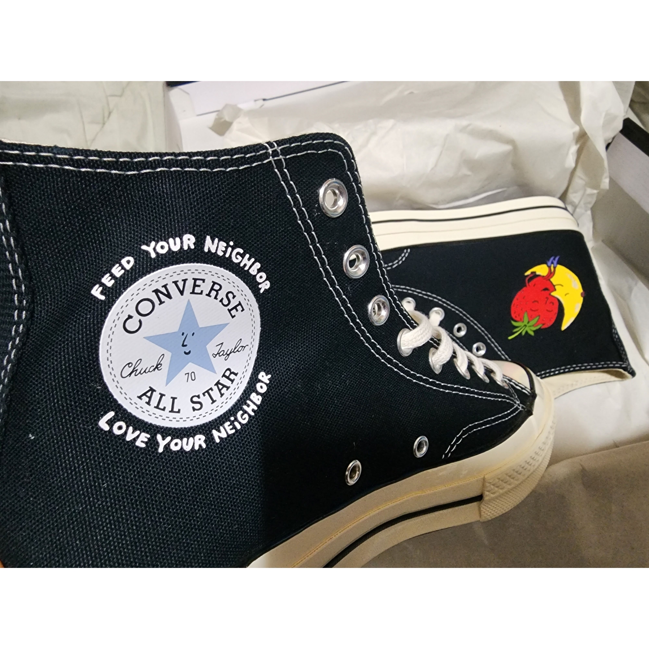 Converse x Sky High Farm Workwear Chuck 70 High Black 착용 스타일 - 1