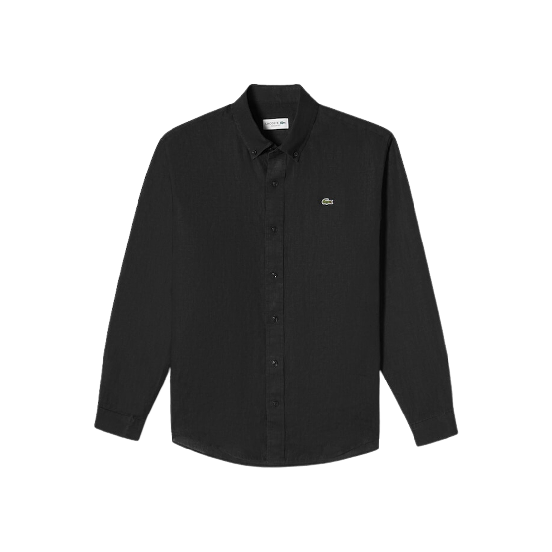 Lacoste Solid Linen Shirt Black 상세 이미지 1