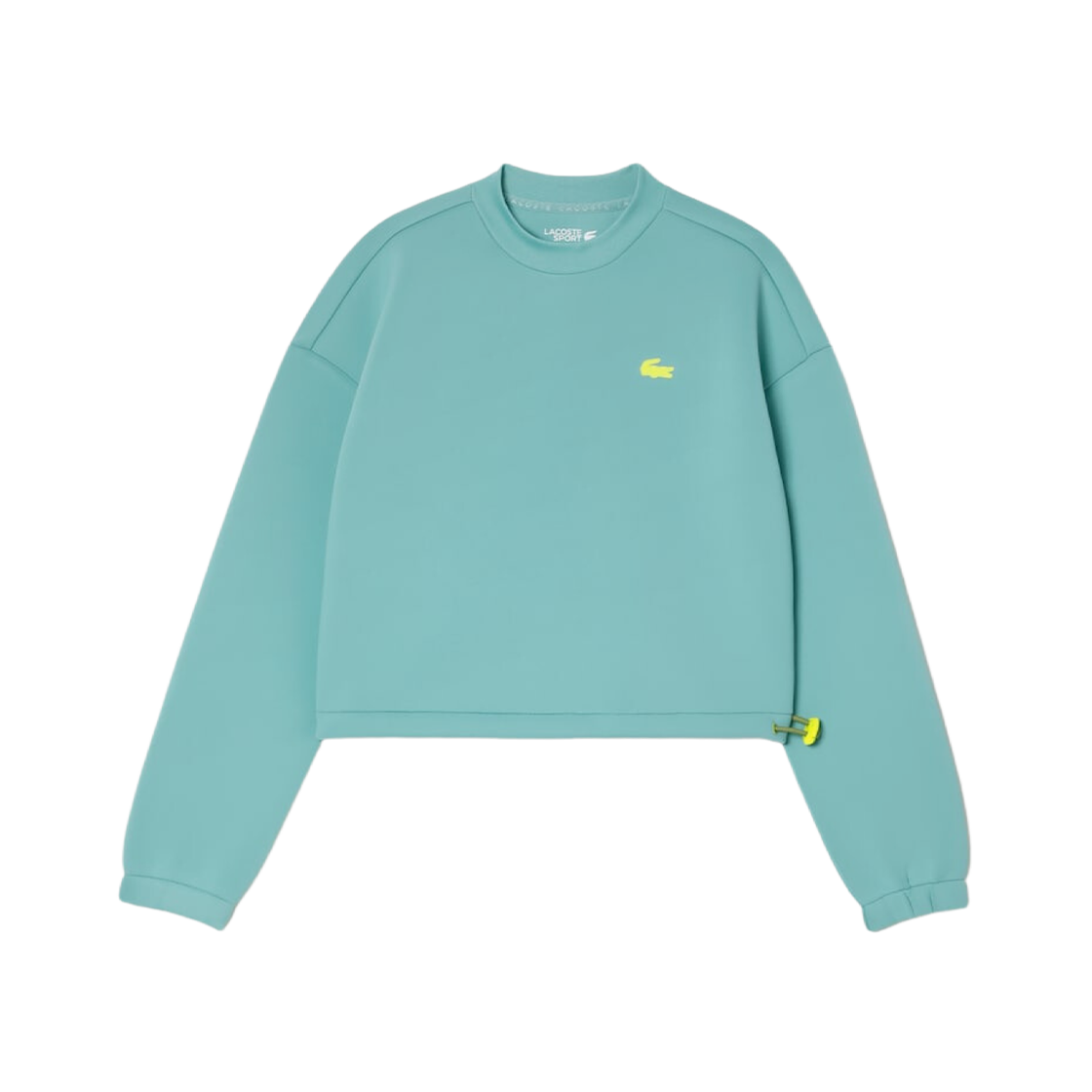 (W) Lacoste String Point Crop Sweatshirt Mint 상세 이미지 1