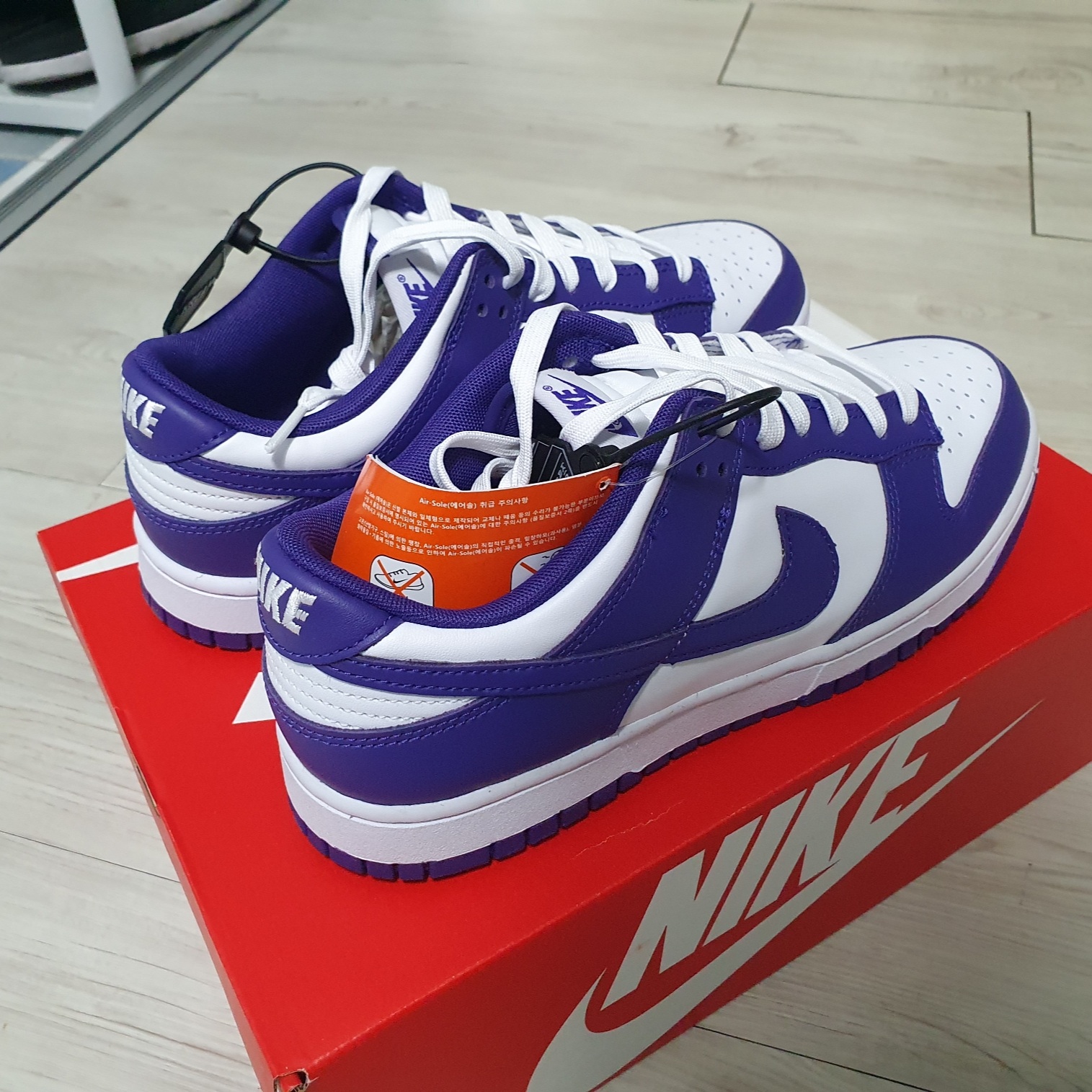 Nike Dunk Low Retro Championship Court Purple 착용 스타일 - 3
