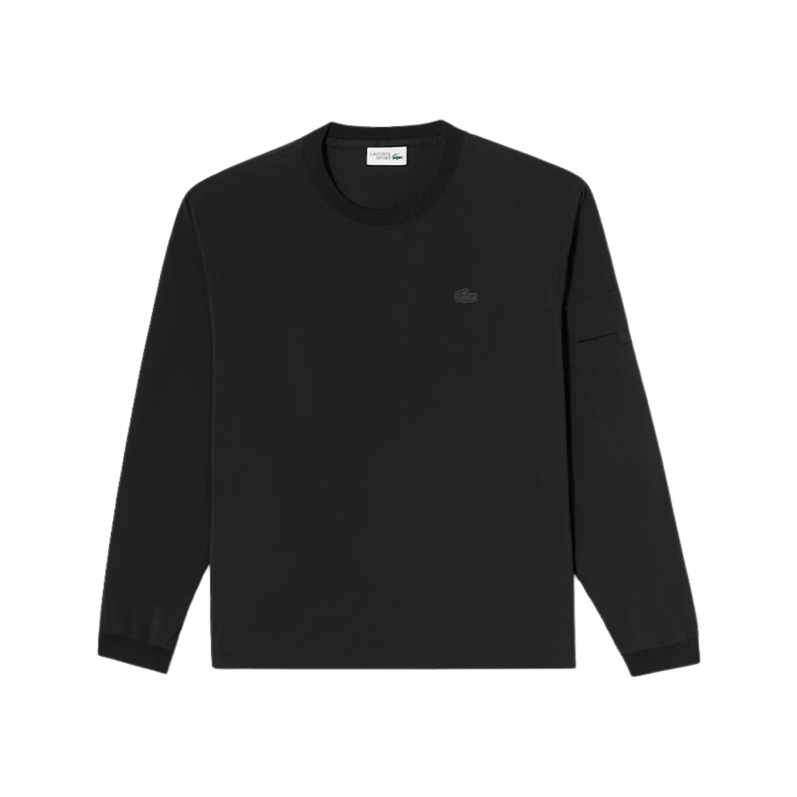 Lacoste Woven Crewneck Black 상세 이미지 1