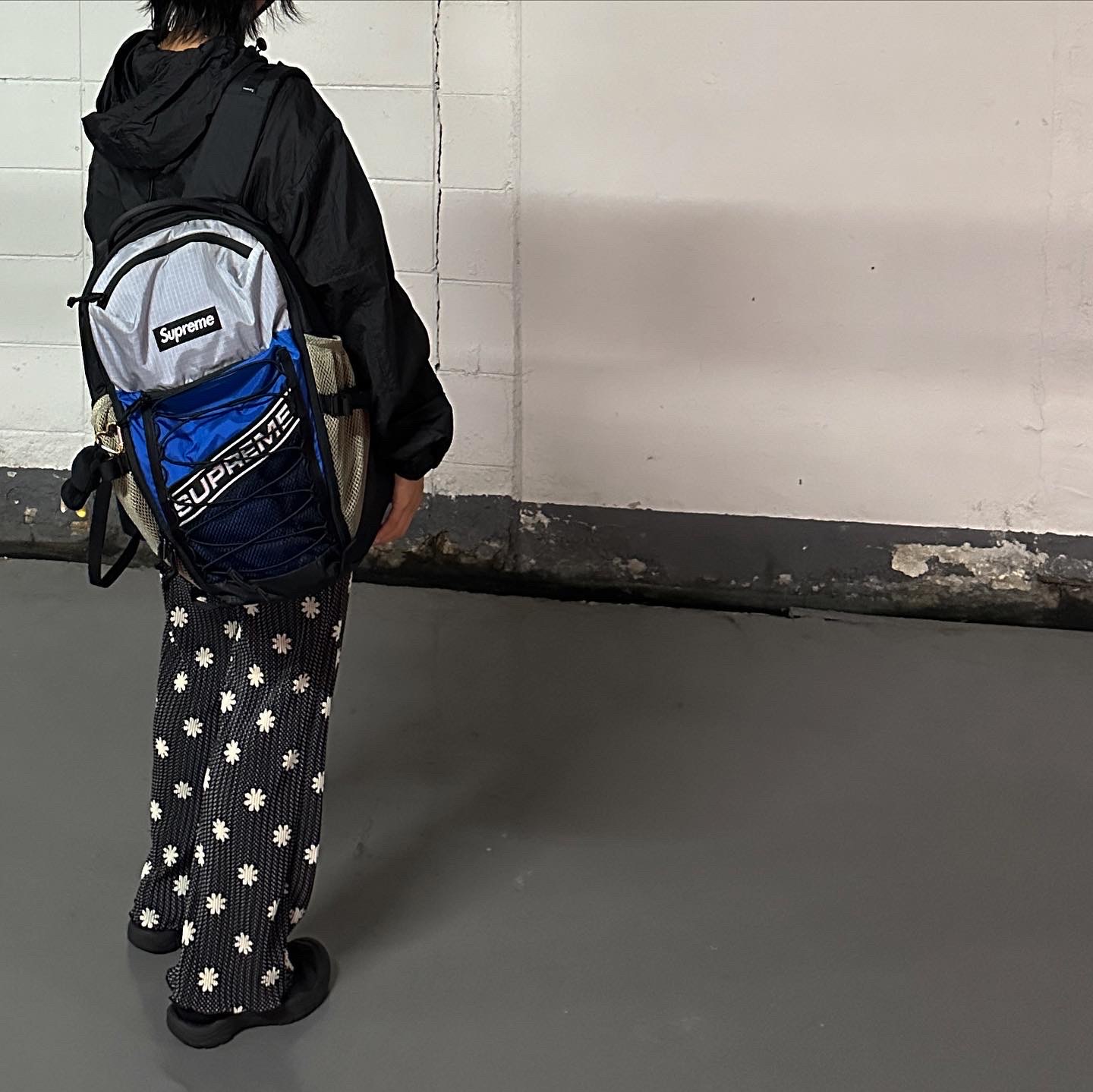 Supreme Backpack Blue - 23FW 착용 스타일 - 2