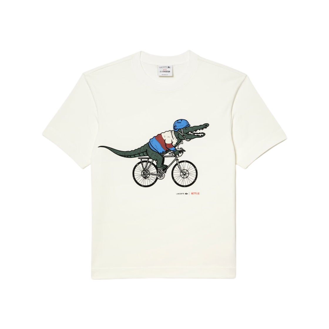 라코스테 x 넷플릭스 오티스의 비밀상담소 티셔츠 화이트 Lacoste KREAM