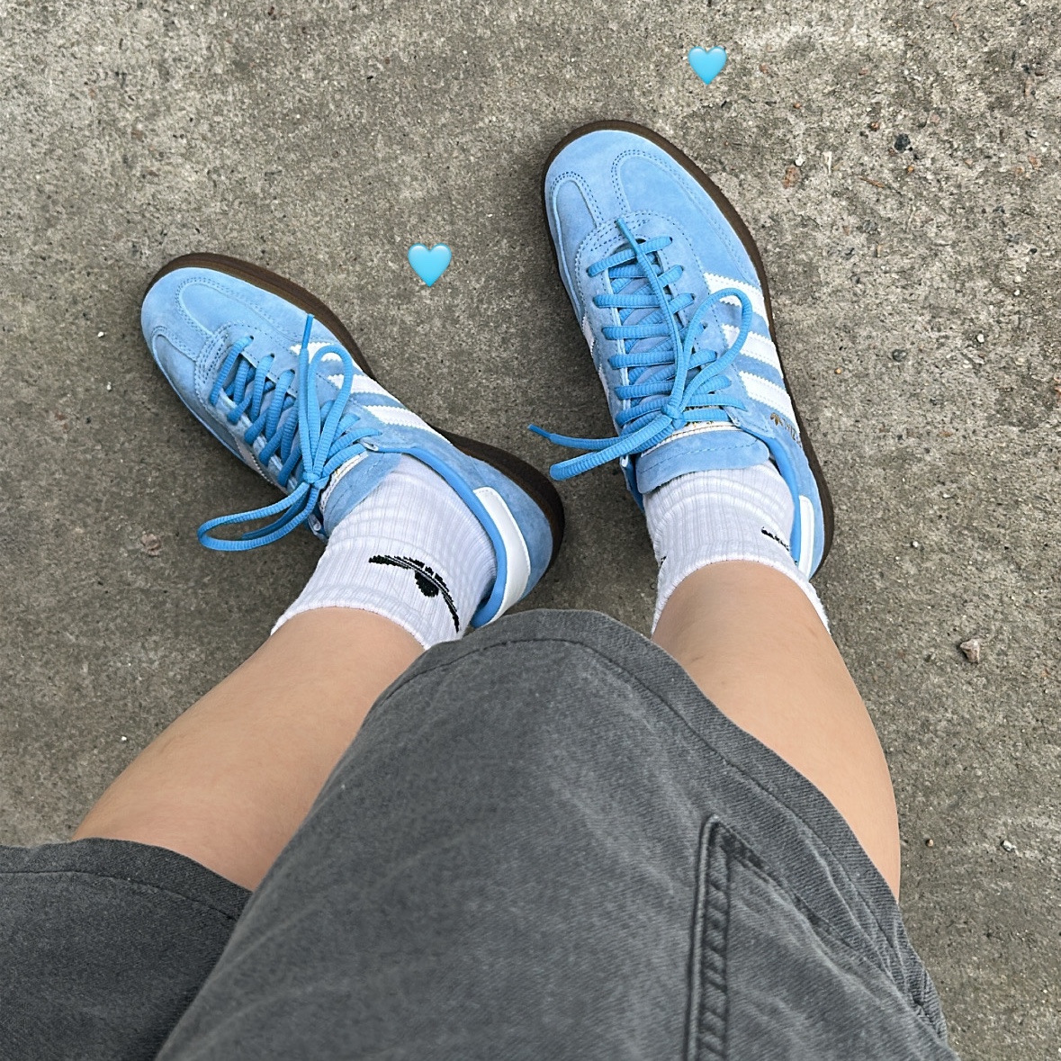 Adidas Spezial Handball Light Blue 착용 스타일