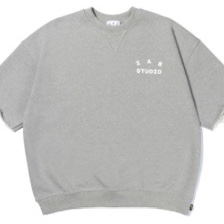 IAB Studio Heavy Short Sleeve Sweatshirt Gray - 23FW 착용 스타일