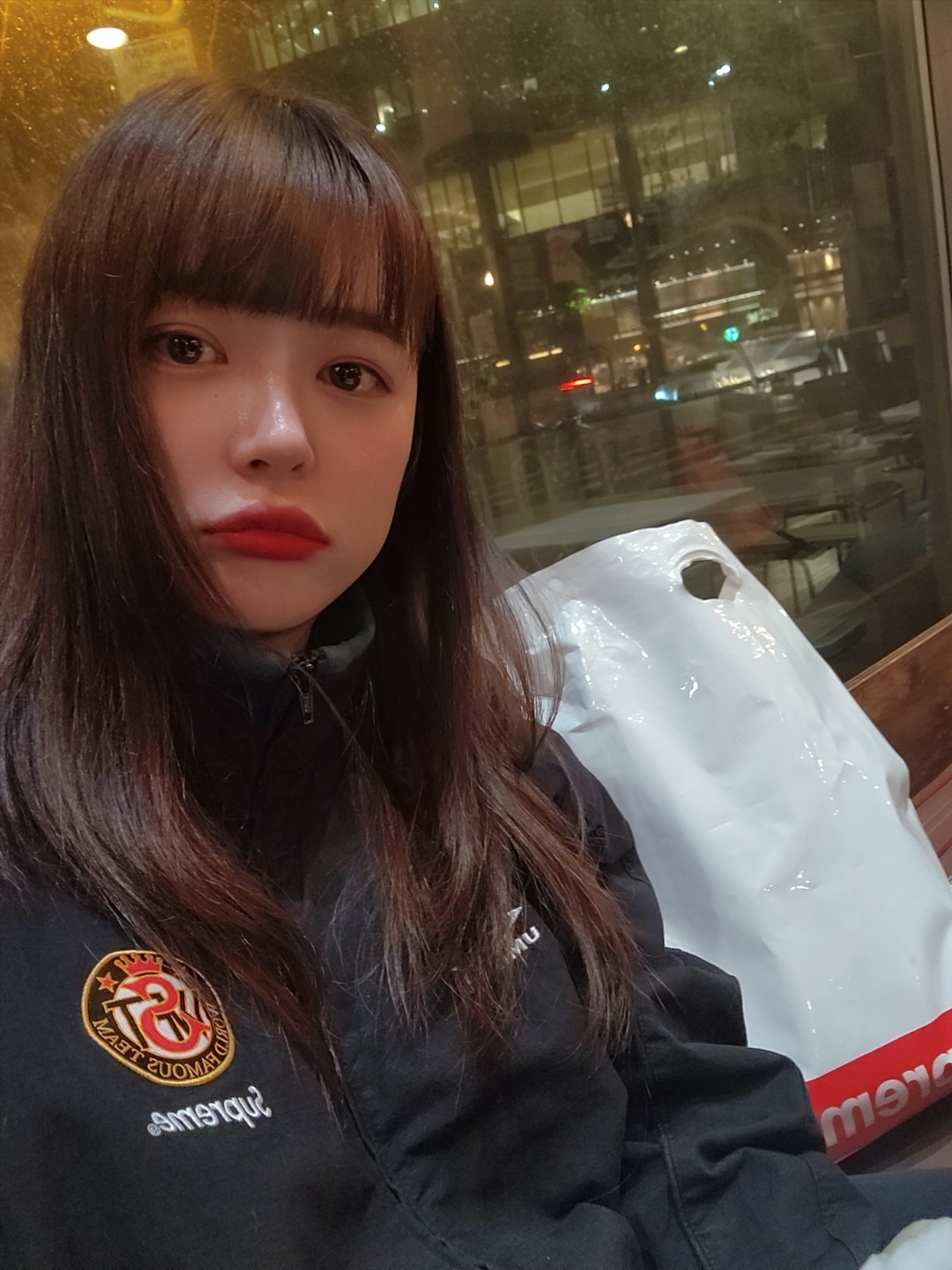 Supreme x Umbro Cotton Ripstop Track Jacket Black - 23FW 착용 스타일 - 1