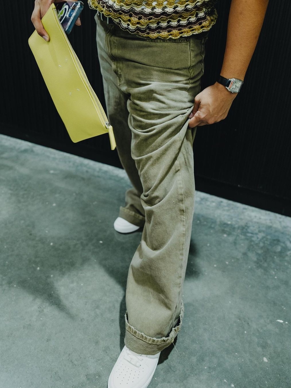 Y/Project Tudor Jeans Vintage Beige - 23SS 착용 스타일 - 2