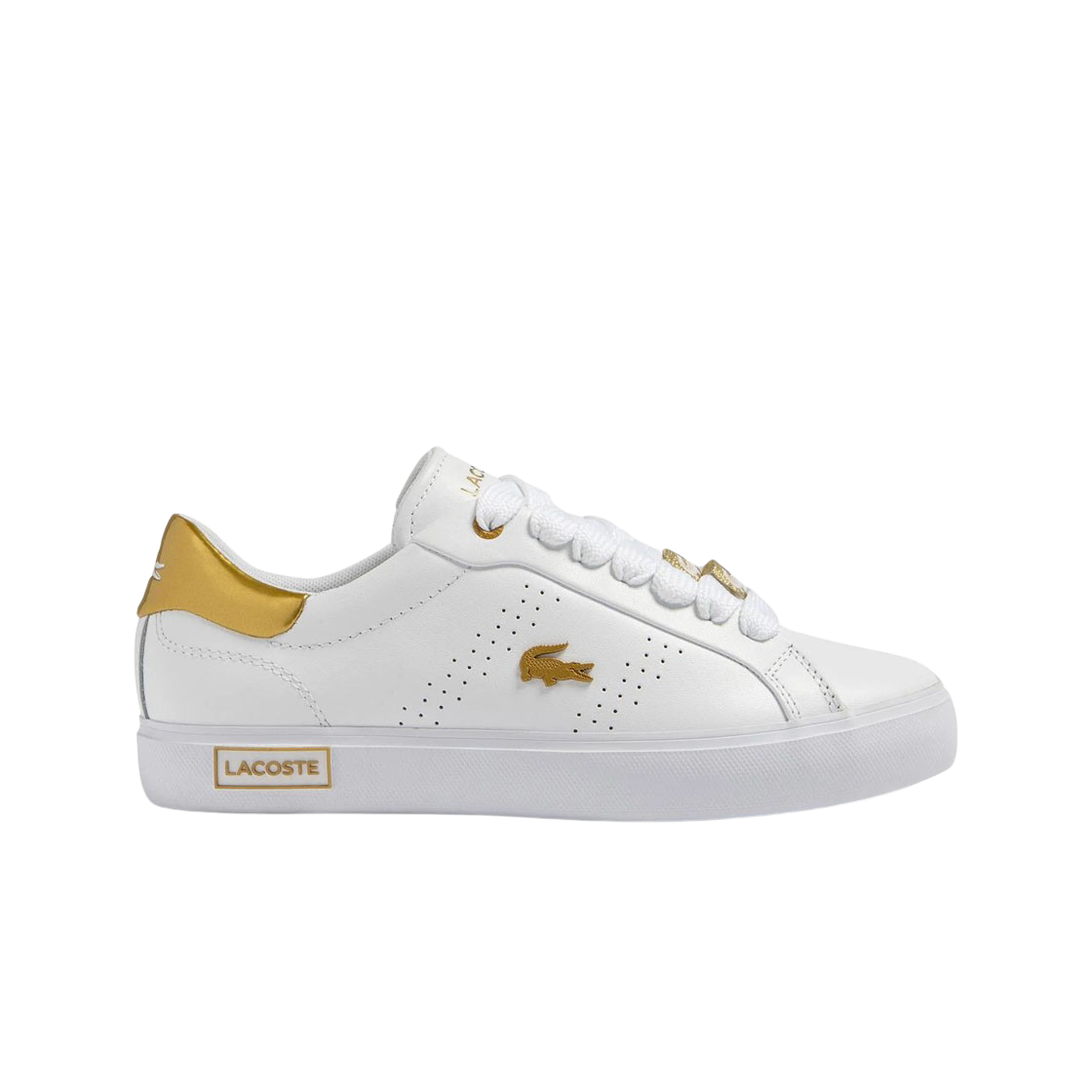 (W) 라코스테 파워컷 스니커즈 화이트((W) Lacoste Powercut Sneakers White) - 1