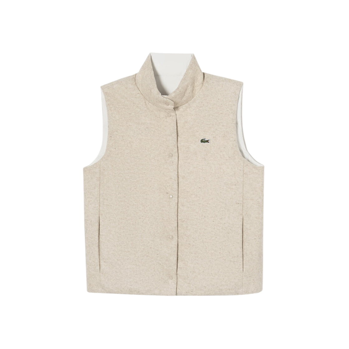 (W) Lacoste Reversible Lightweight Down Vest White 상세 이미지 2