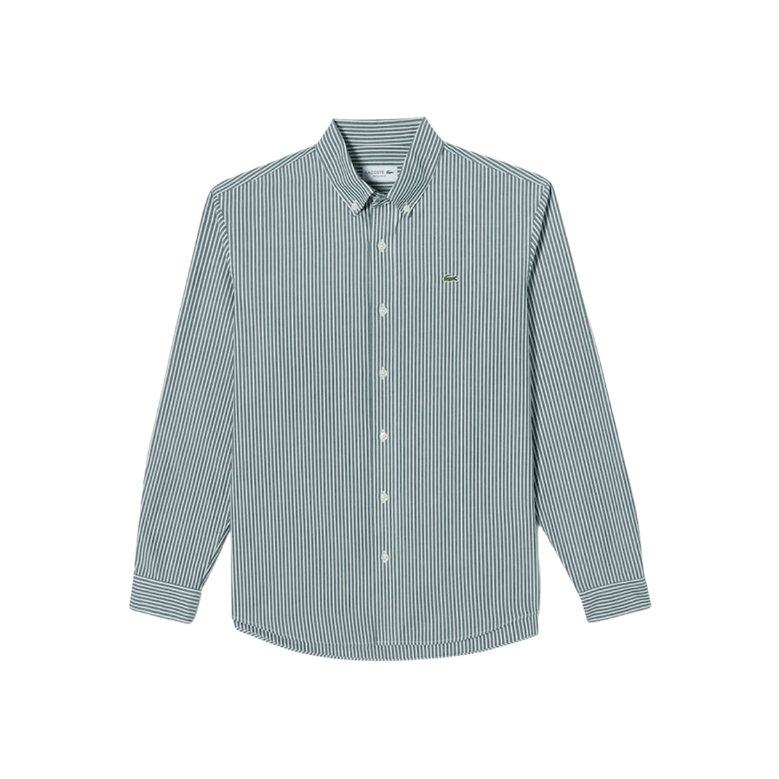 Lacoste Oxford Brushed Stripe Shirt Green 상세 이미지 1