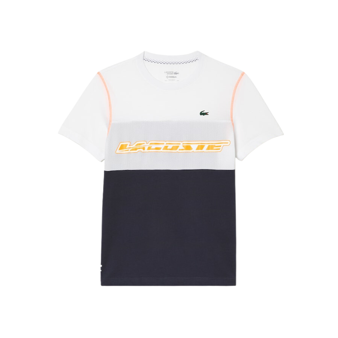 Lacoste Danil Medvedev Border T-Shirt White Blue Orange 상세 이미지 1